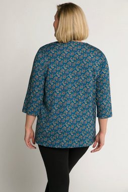Ulla Popken Longshirt Shirt Paisleymuster Tunika-Ausschnitt 3/4-Arm