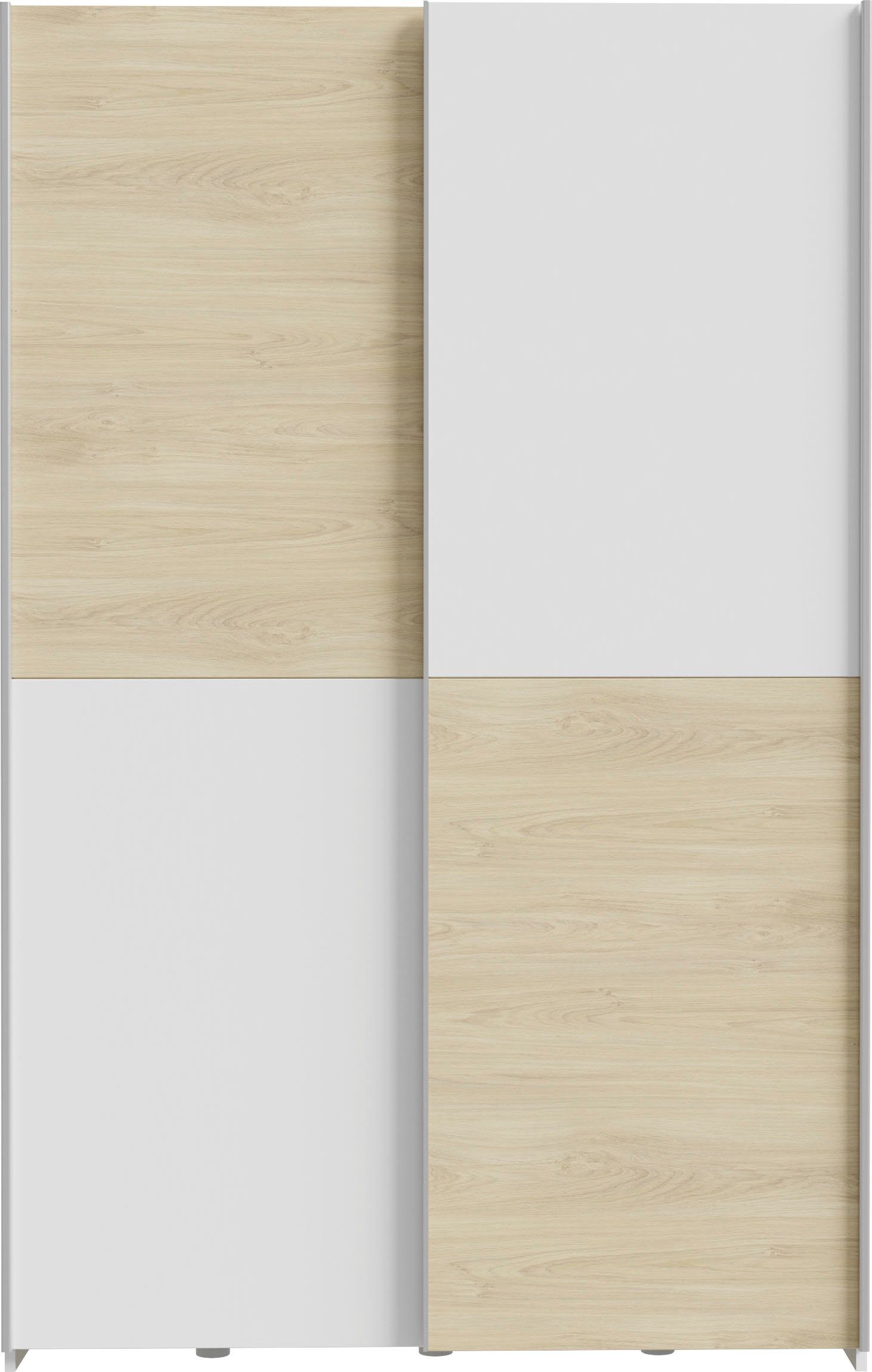 Forte Schwebetürenschrank 2 Schiebetüren, Made in Europe, stabil und zeitlos (5 Breiten: 120 -200cm, Höhe ca. 190cm) in verschiedenen Farben und Breiten