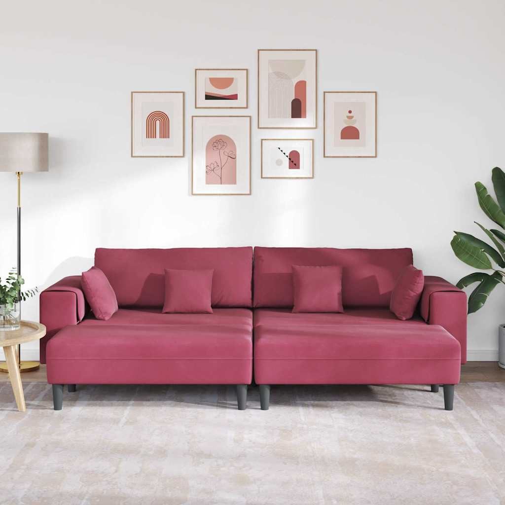 vidaXL Sofa Samt Sofa mit Kissen günstig online kaufen