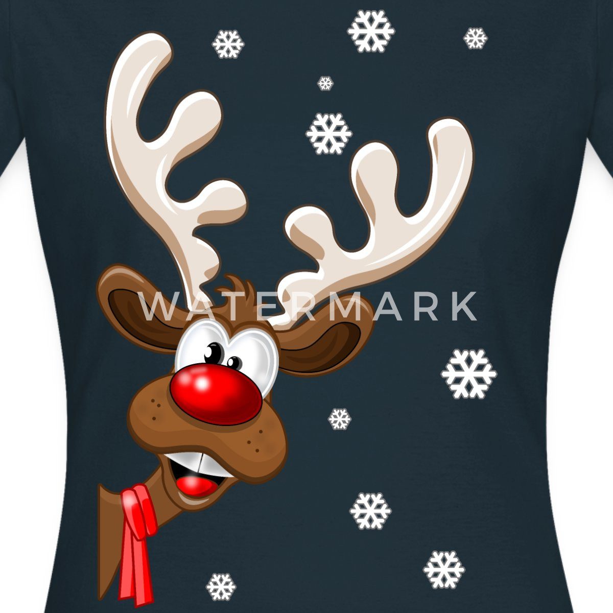 Spreadshirt T-Shirt Weihnachten Rudolph Das Rentier Geschenk Frauen T-Shirt (1-tlg)