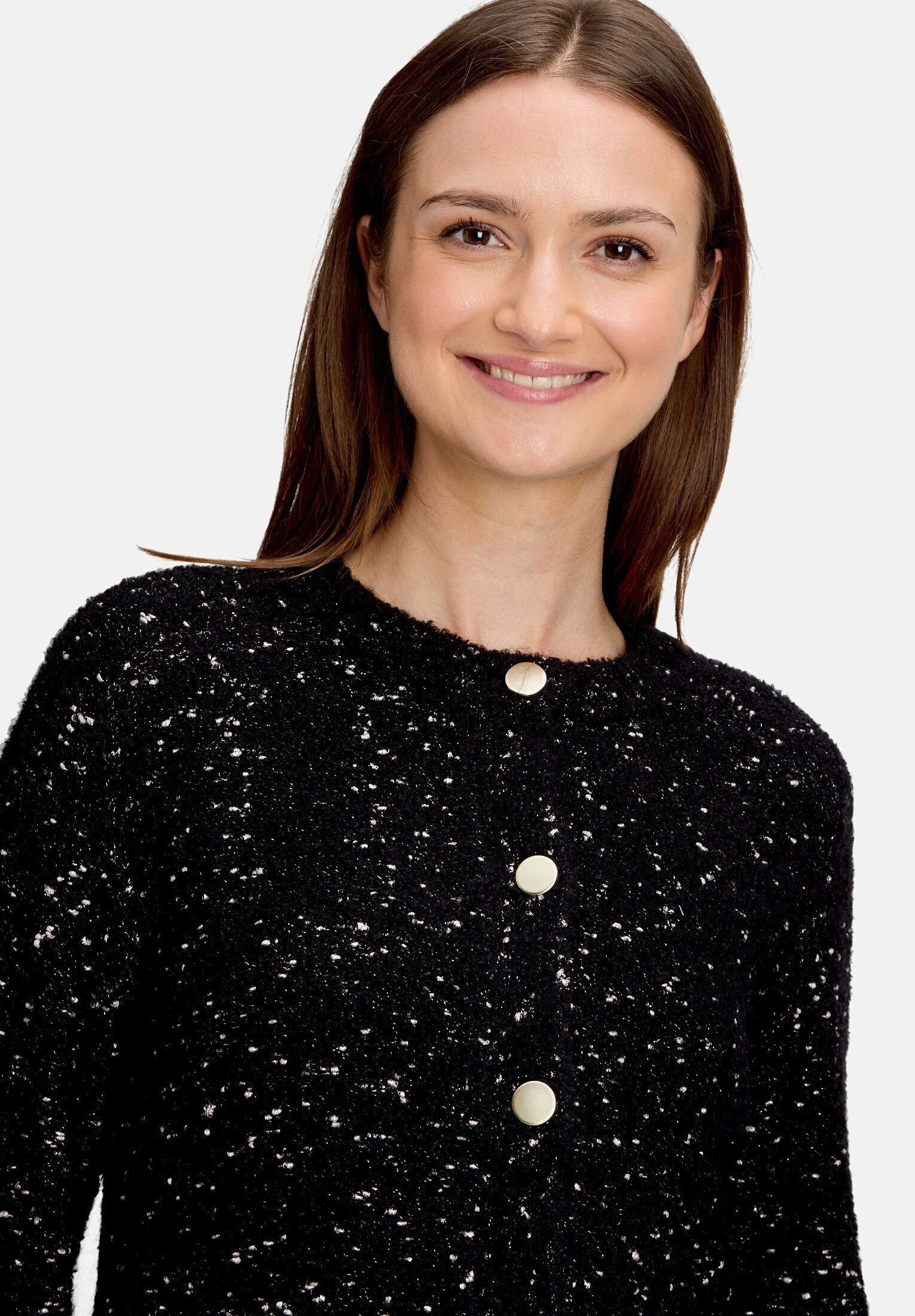 Betty&Co Strickjacke Damen mit Lurexfaden (1-tlg)