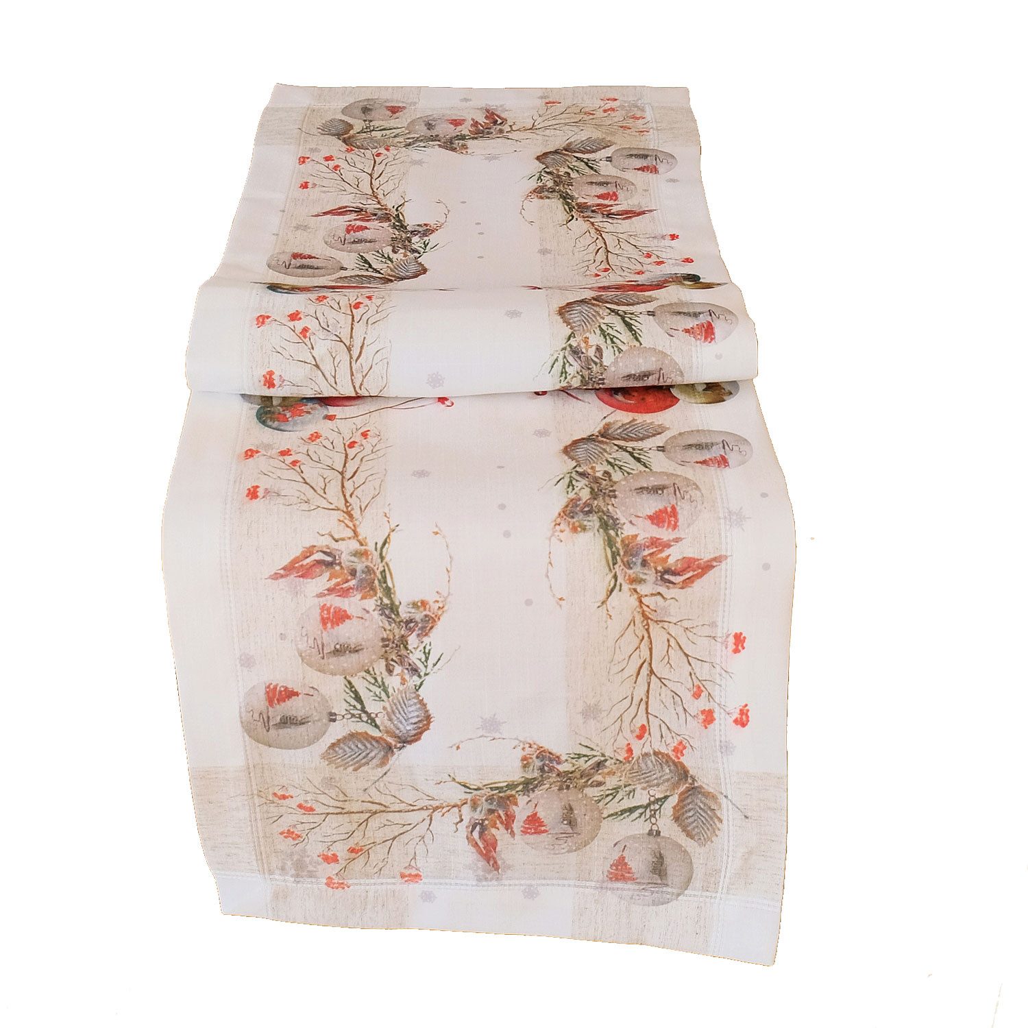 texpot Tischdecke mit Druck Weihnachtskugeln Weihnachten Winter (1-tlg) günstig online kaufen