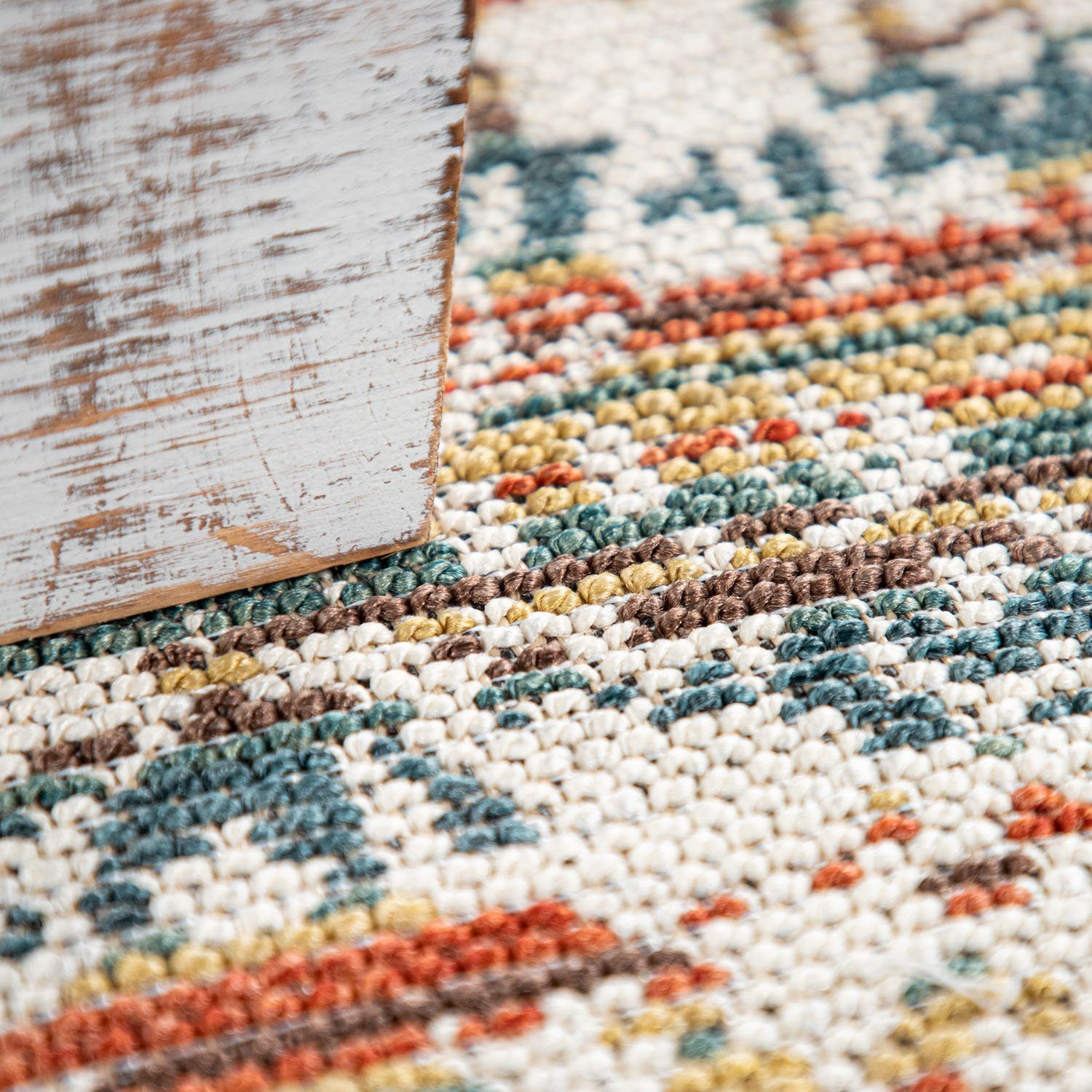 Teppich Murcia Outdoor Paco geeignet In- Design, Home, und rechteckig, Vintage mm, 366, 4 Flachgewebe, Höhe: gestreift