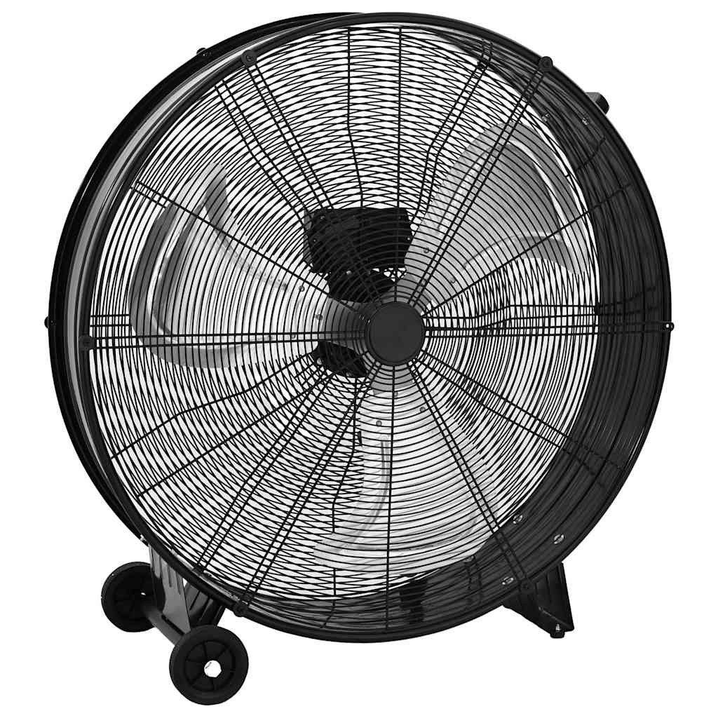 Bodenventilator Trommelventilator 3-stufig 79x37x82 cm Schwarz