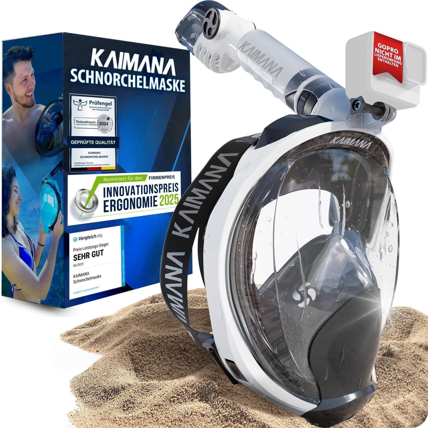 KAIMANA Tauchermaske NEUHEIT- Schnorchelmaske für Erwachsene inkl. Tragetas günstig online kaufen