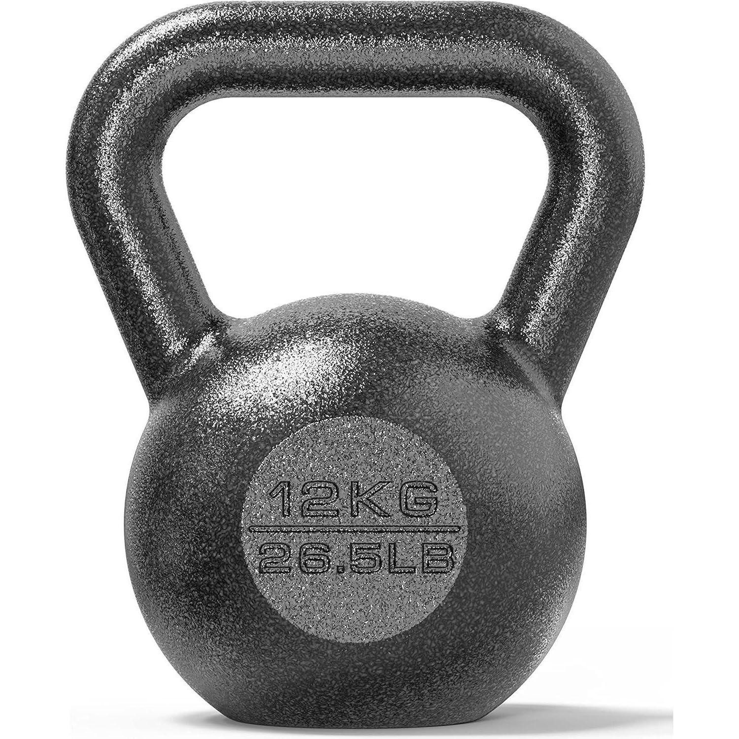 PROIRON Kettlebell Kettlebell Gusseisen Profi 4kg 8kg 12kg 16kg 20kg 24kg Schwarz
