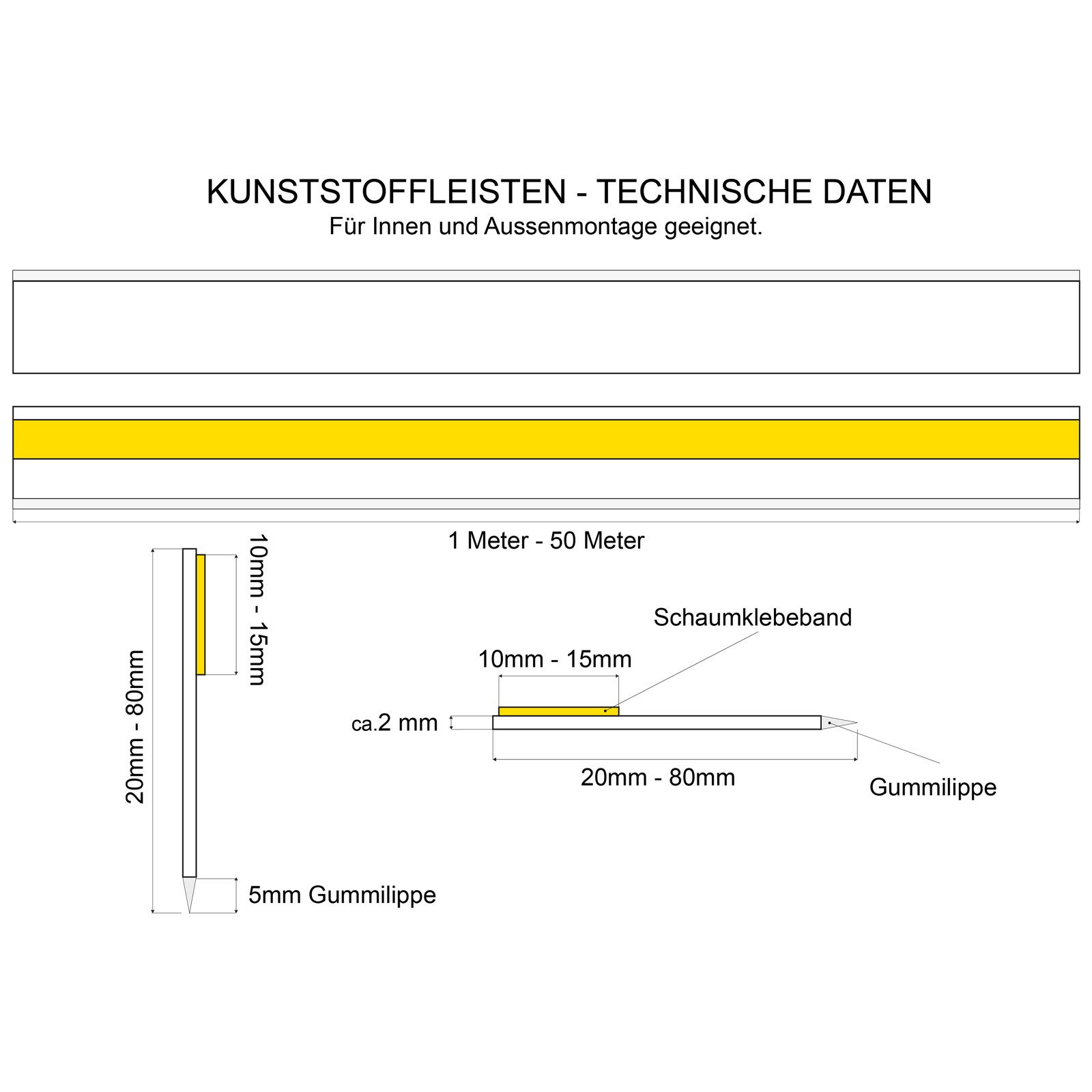 Nobily Fensterleiste PVC-Flachleiste, 80mm mit Lippe,selbstklebend, Zierlei günstig online kaufen