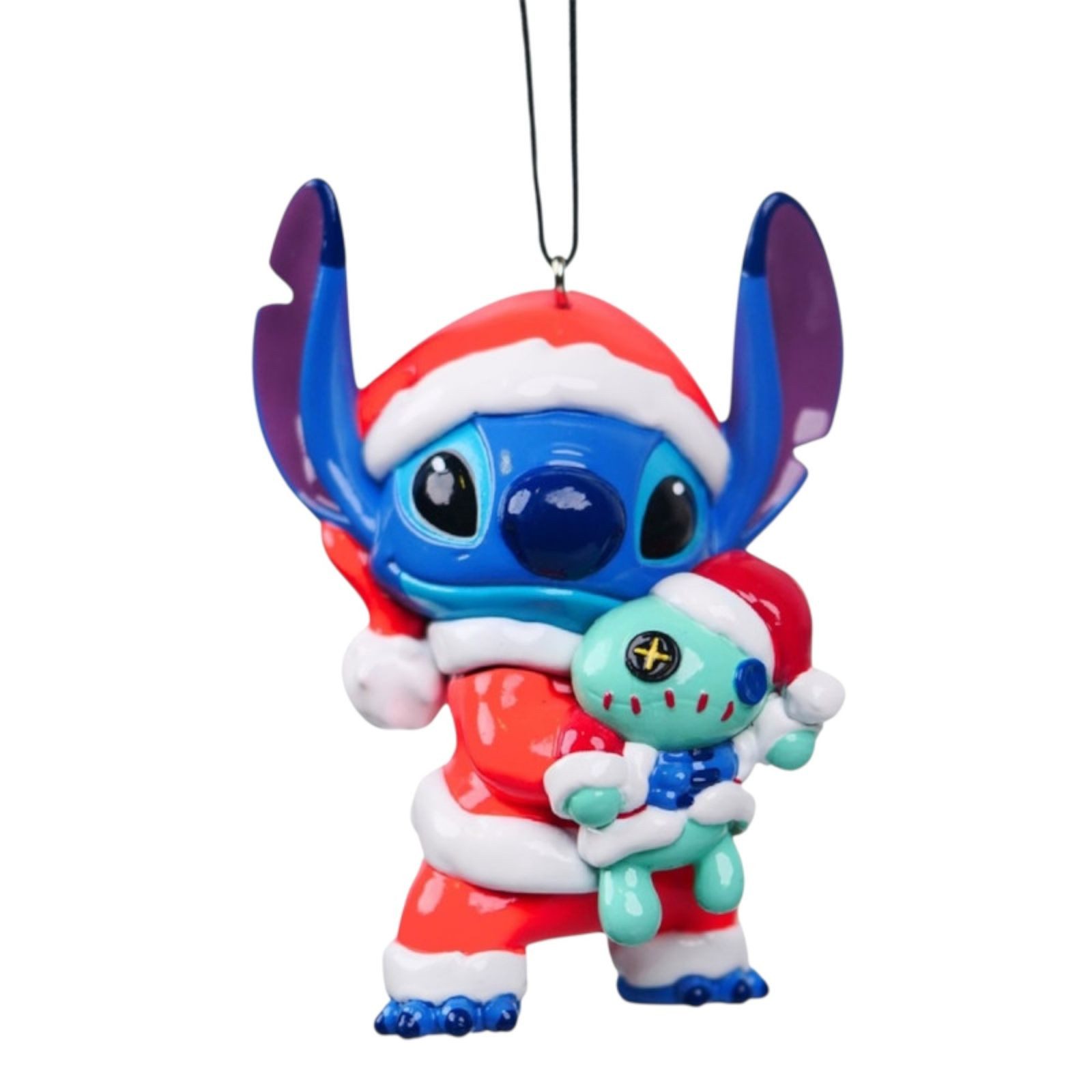 Disney Weihnachtsbaumkugel HOME Christbaumfigur 3D Stitch mit Scrump 8 cm Christbaumkugel Resin