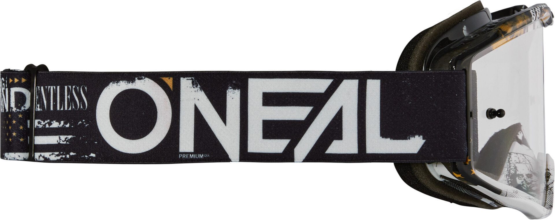 O’NEAL Motorradbrille B-10 Attack Clear Motocross Brille, Mit Band,Kratzfest,Verspiegelt