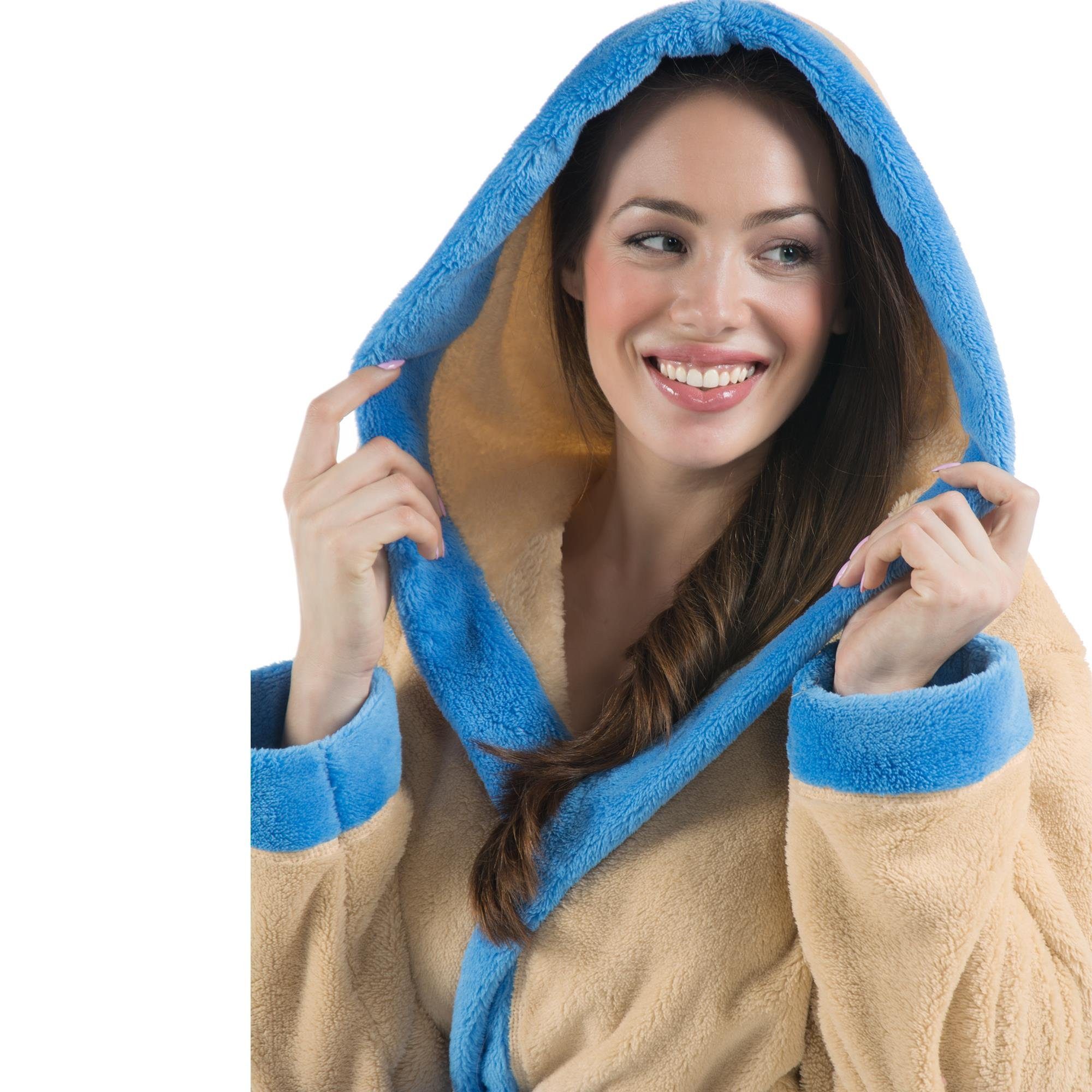 CelinaTex Bademantel Morgenmantel Damen Flausch kurz günstig online kaufen