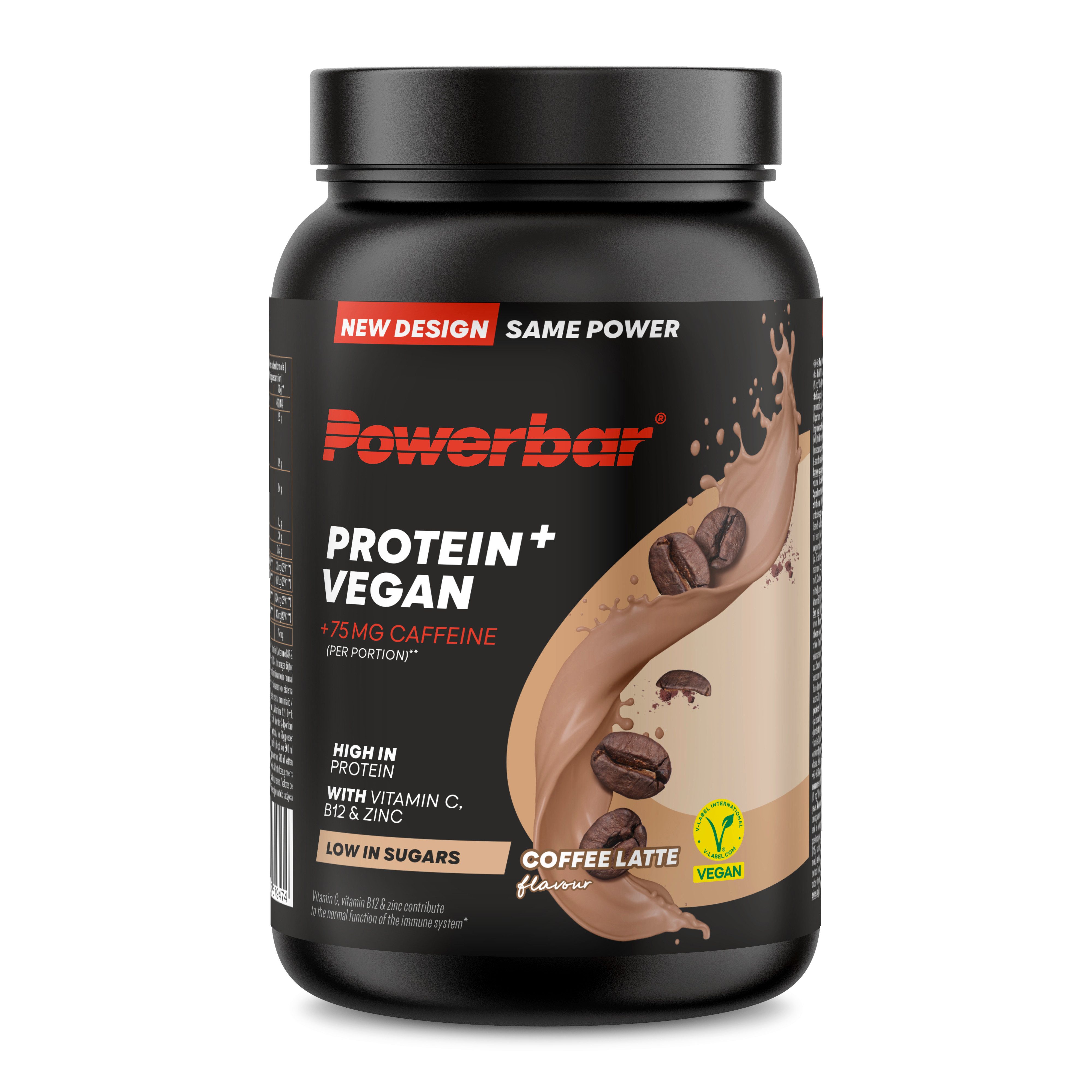 PowerBar Protein+ Vegan Immune Support Coffee Latte 570 g Protein Pulver Pulver, 1 er Dose à 1 St., 570 g, Veganes Protein Pulver