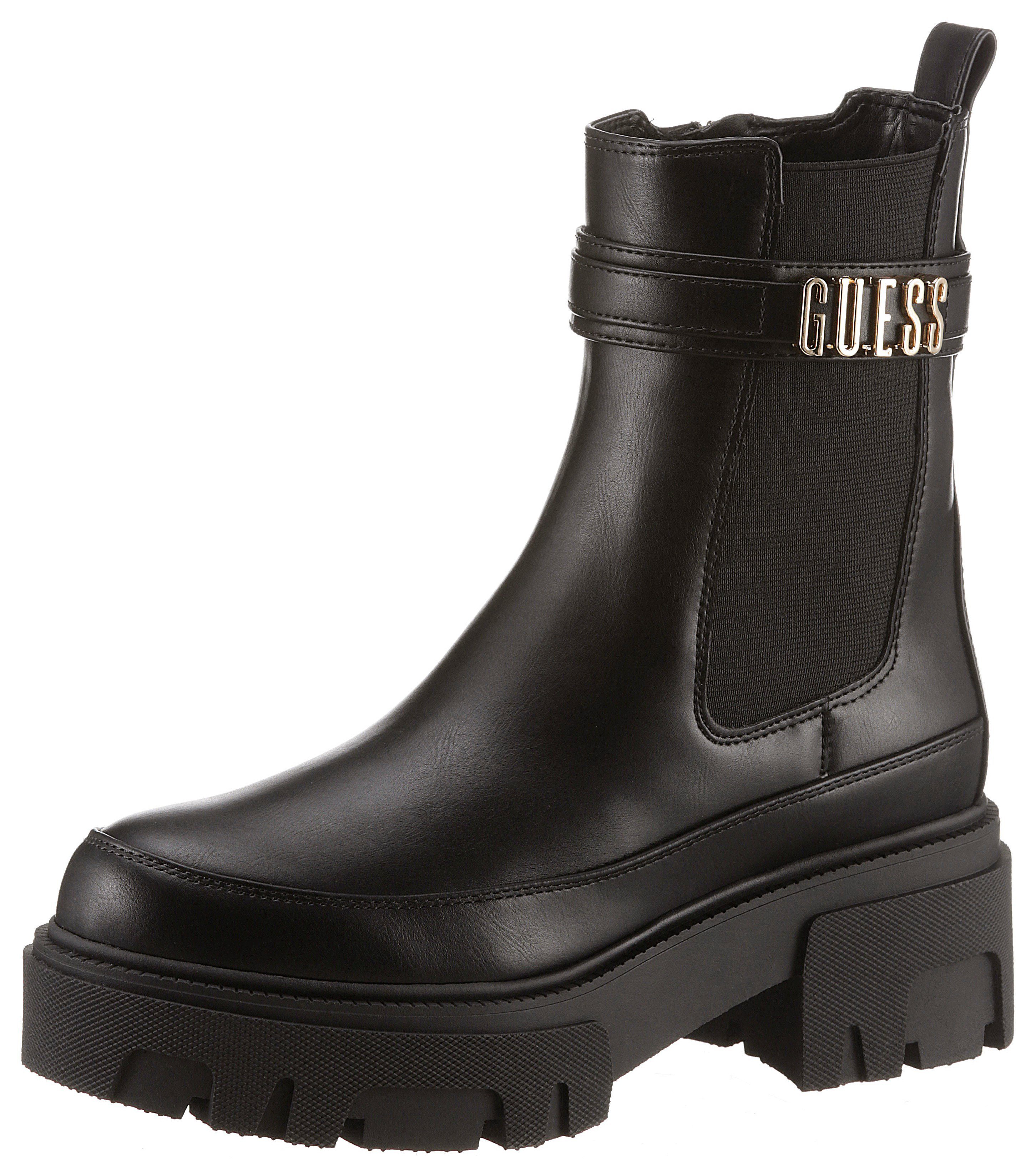 Guess YELMA Chelseaboots mit kräftiger Plateausohle