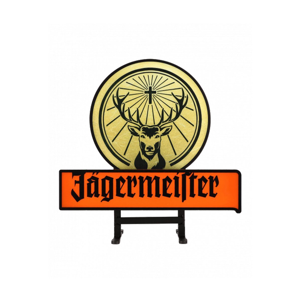 Jägermeister Metallschild Jägermeister Leuchtschild Klein (Gold), (1 St)