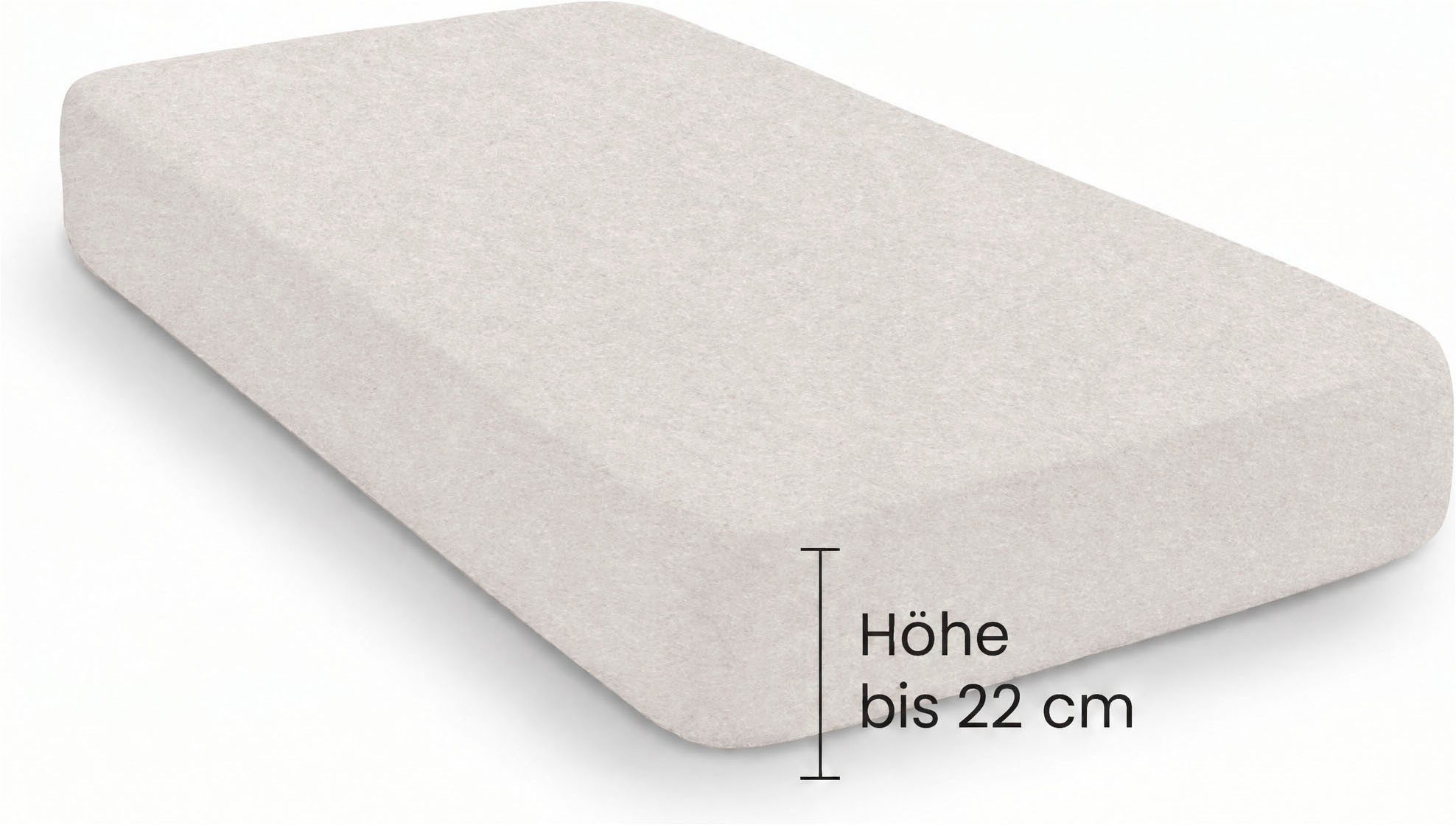 Biberna Spannbettlaken 0841380 HERMAL Premium Melange-Biber Spannbetttuch 100% Baumwolle, Flanell, Gummizug: rundum, (1 Stück), Biber, wärmend & weich, Rundumgu – Bild 2 von 5