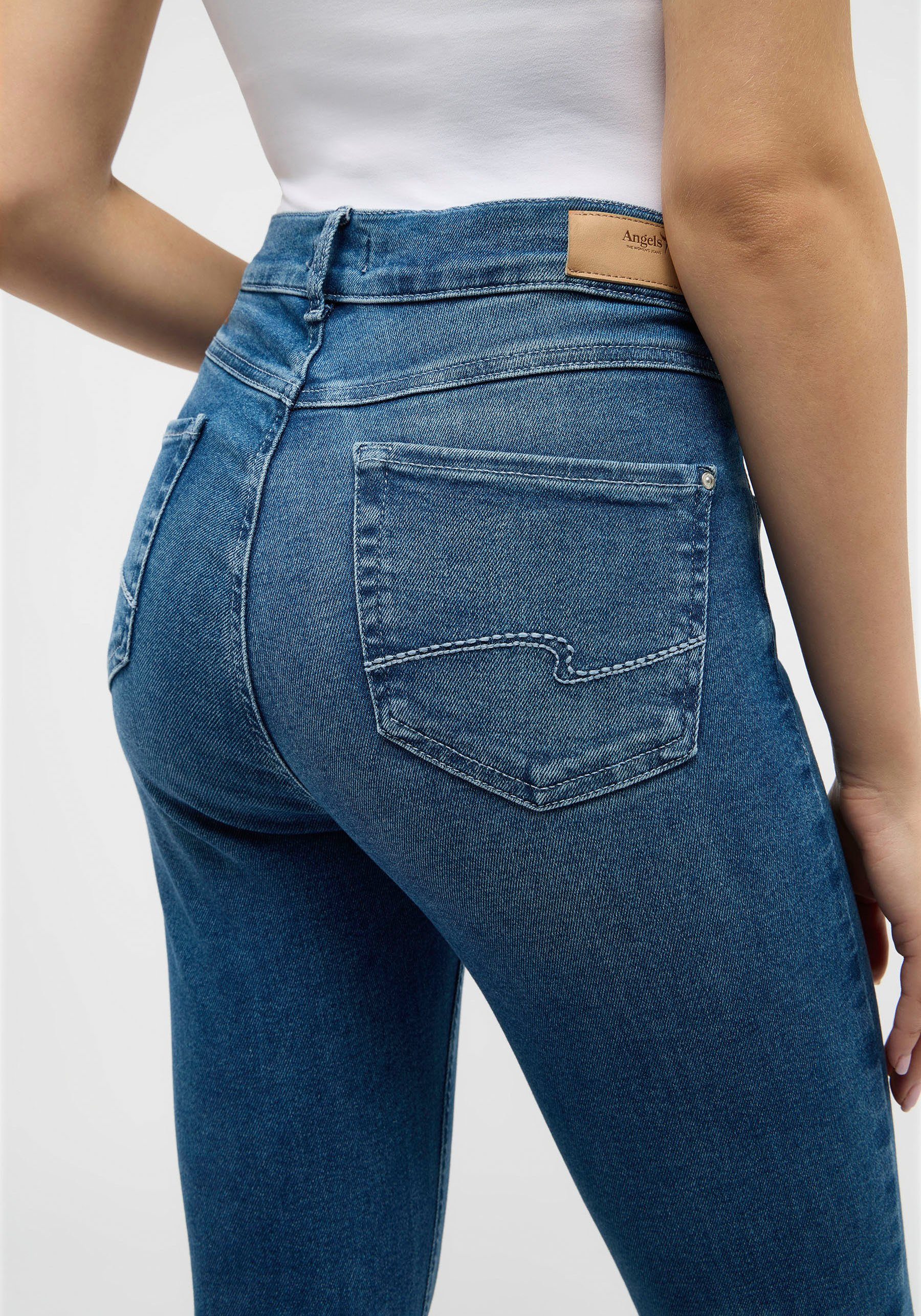 ANGELS Slim-fit-Jeans SKINNY aus Baumwollmischung, mit Gürtelschlaufen