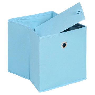 IDIMEX Aufbewahrungsbox ELA (Set), Stoffbox Faltbox Aufbewahrungsbox Einschubkorb Regalbox 2er Pack hellb