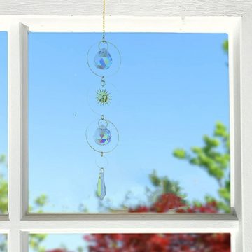 Gontence Fensterdekoration Sonnenfänger Kristall, Windspiel Anhänger