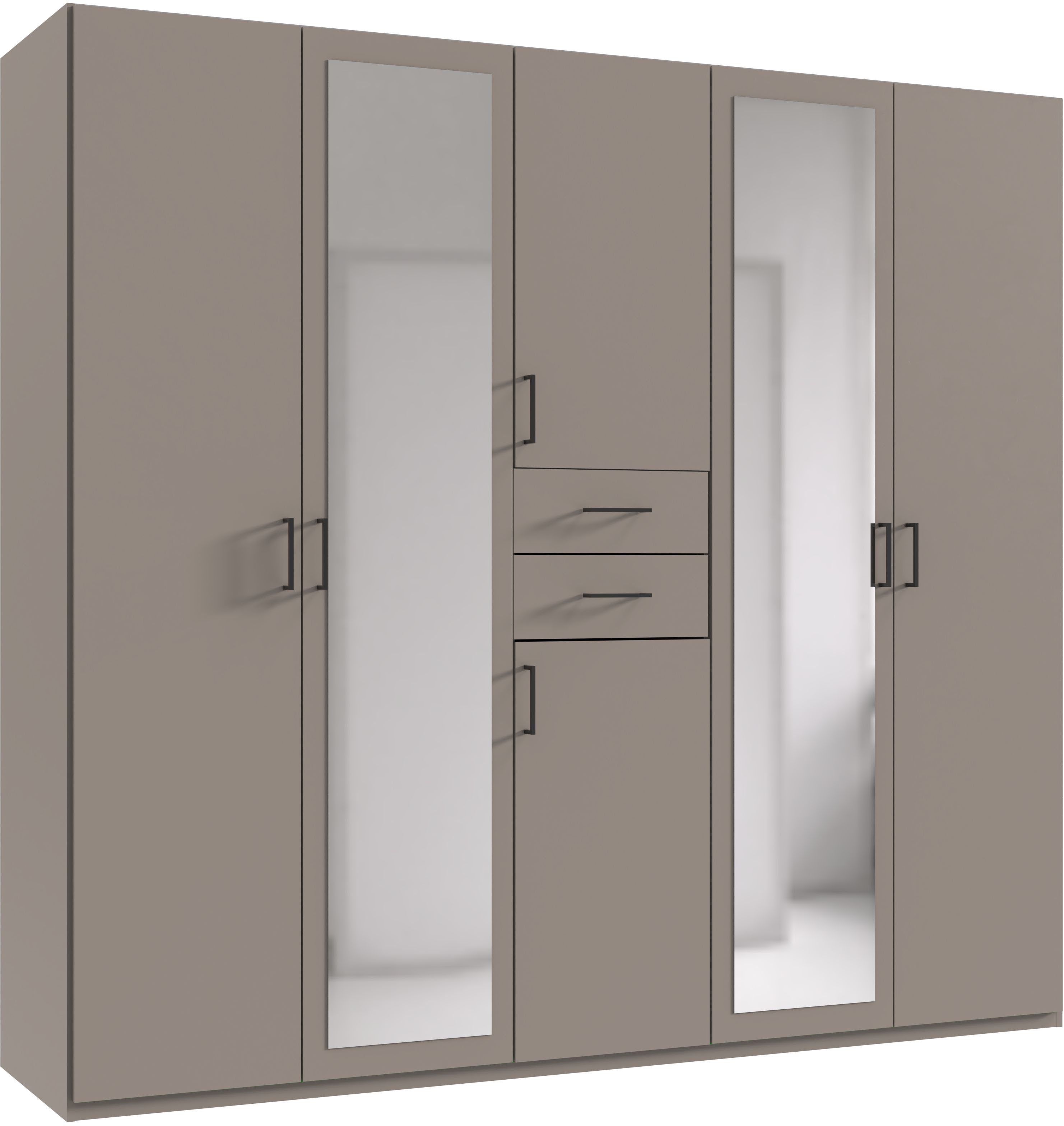 Wimex Kleiderschrank Diver Drehtürenschrank mit Spiegel, 180, 225 o. 270cm breit Bestseller Schlafzimmerschrank wahlweise 3 Innenausstattungen