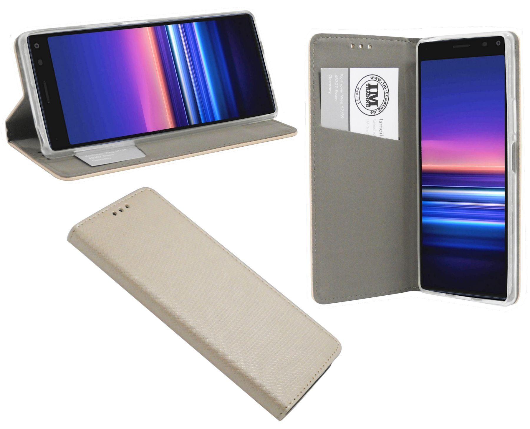 Handyhülle cofi1453® Buch Tasche "Smart" kompatibel mit SONY