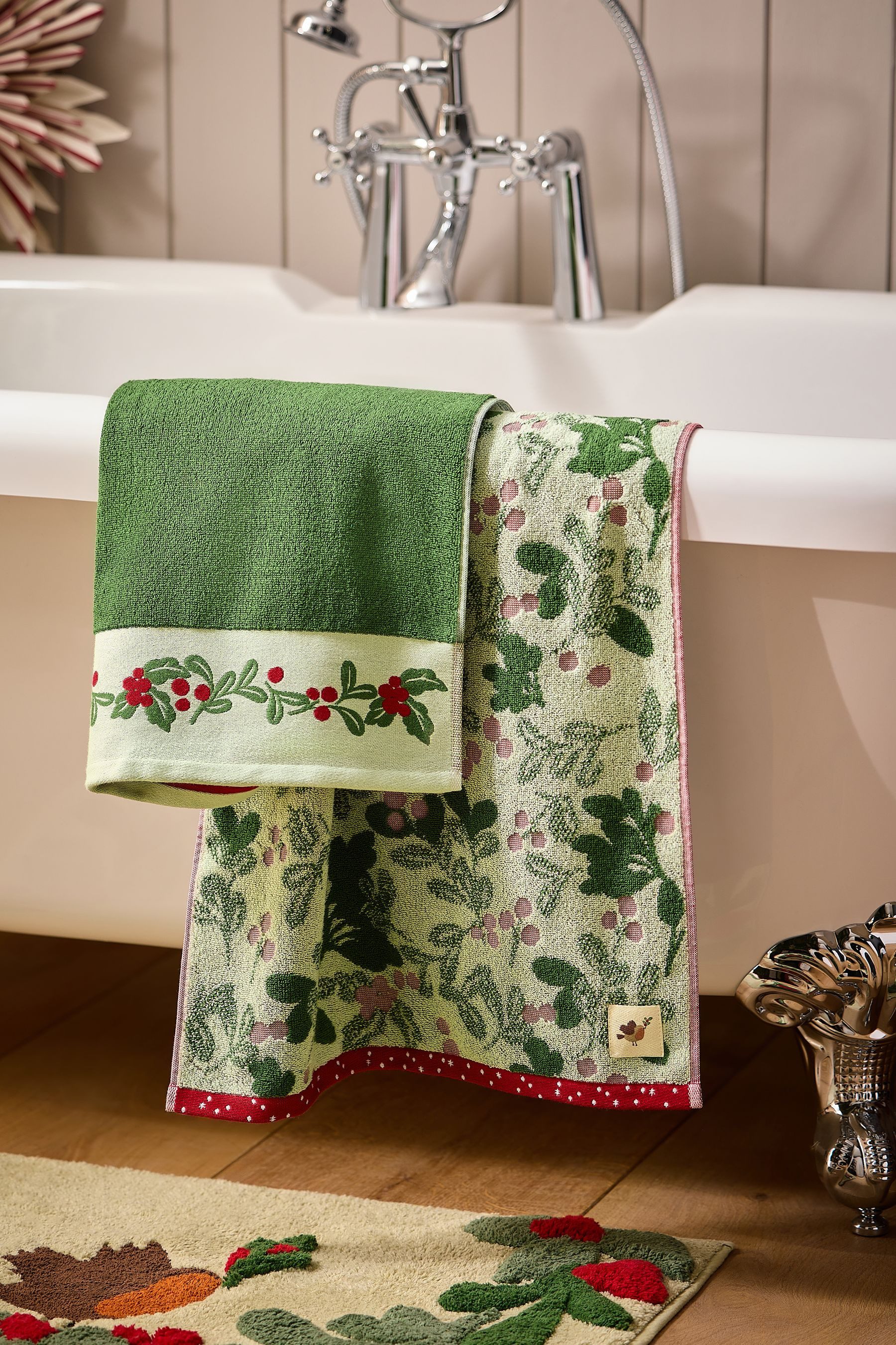 Next Handtuch Handtuch, Weihnachten/Stechpalme, (2-St)
