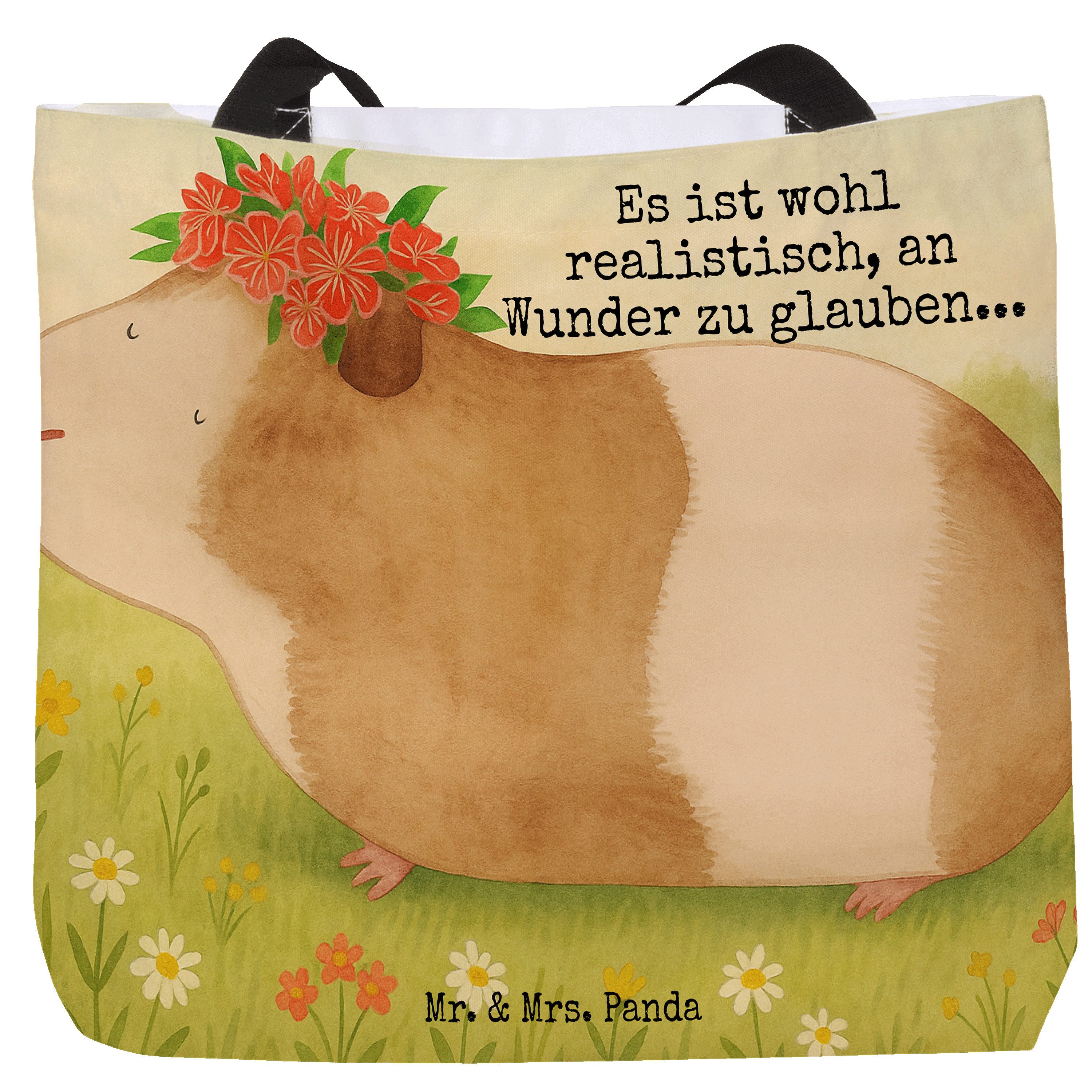 Shopper Meerschweinchen Weisheit Design, Reisetasche, Weiß, Wunder, Strandtas