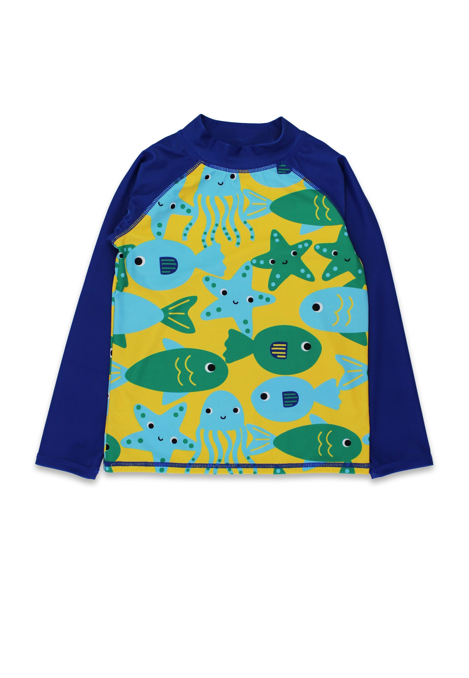 Toby Tiger Neopren Shirt Badeshirt langarm mit Fisch Print