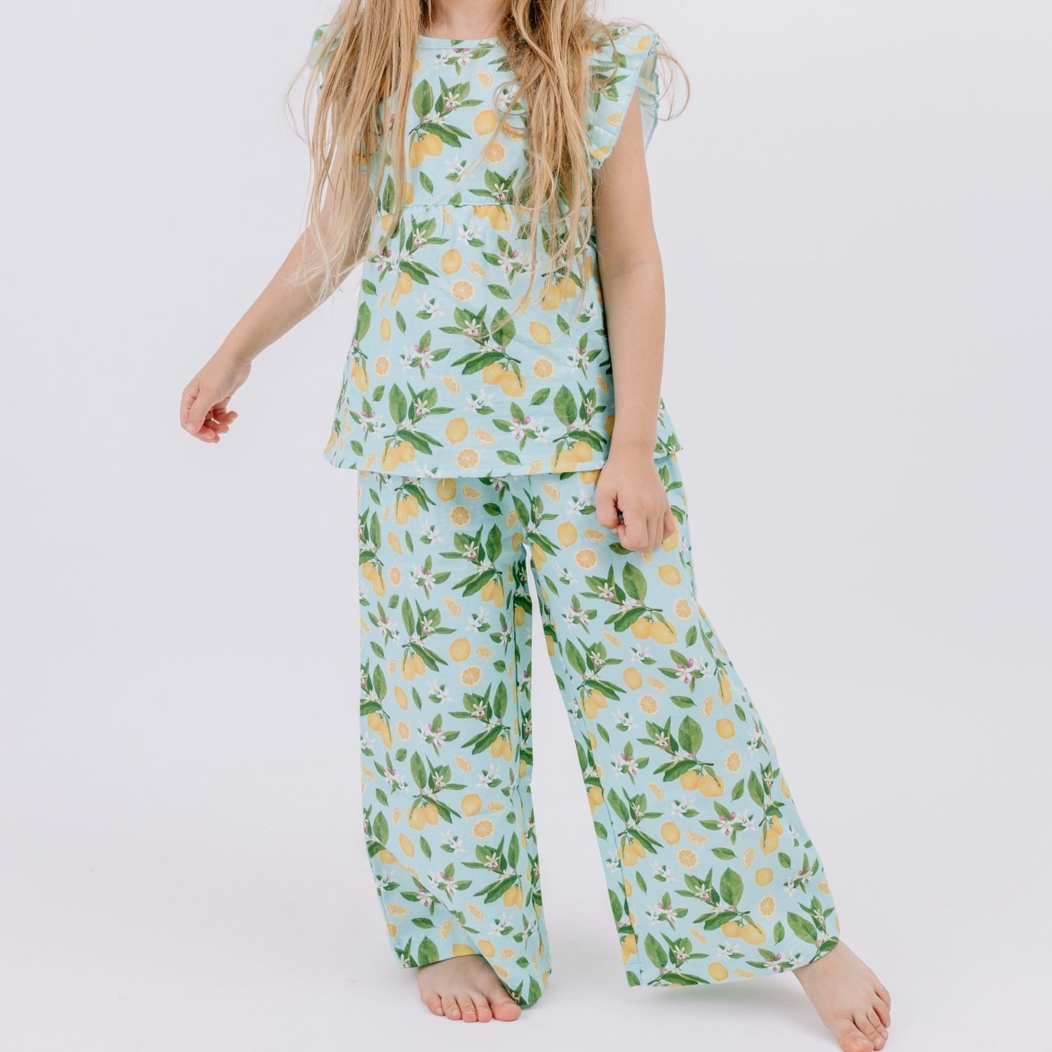 Walkiddy Stoffhose Walkiddy Zitronen Kinder Bio Baumwolle GOTS Grün - Bio Baumwolle,GOTS, Kinderbekleidung,nachhaltige Klamotten