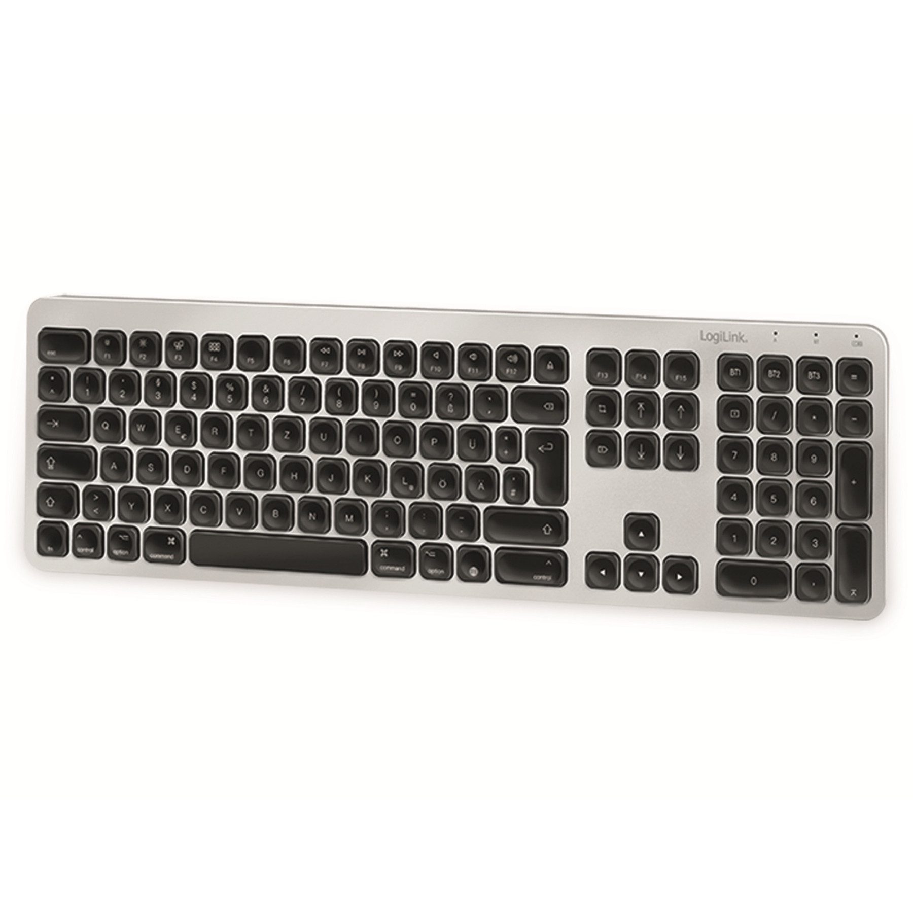 LOGILINK Bluetooth-Tastatur ID0206, grau Wireless-Tastatur