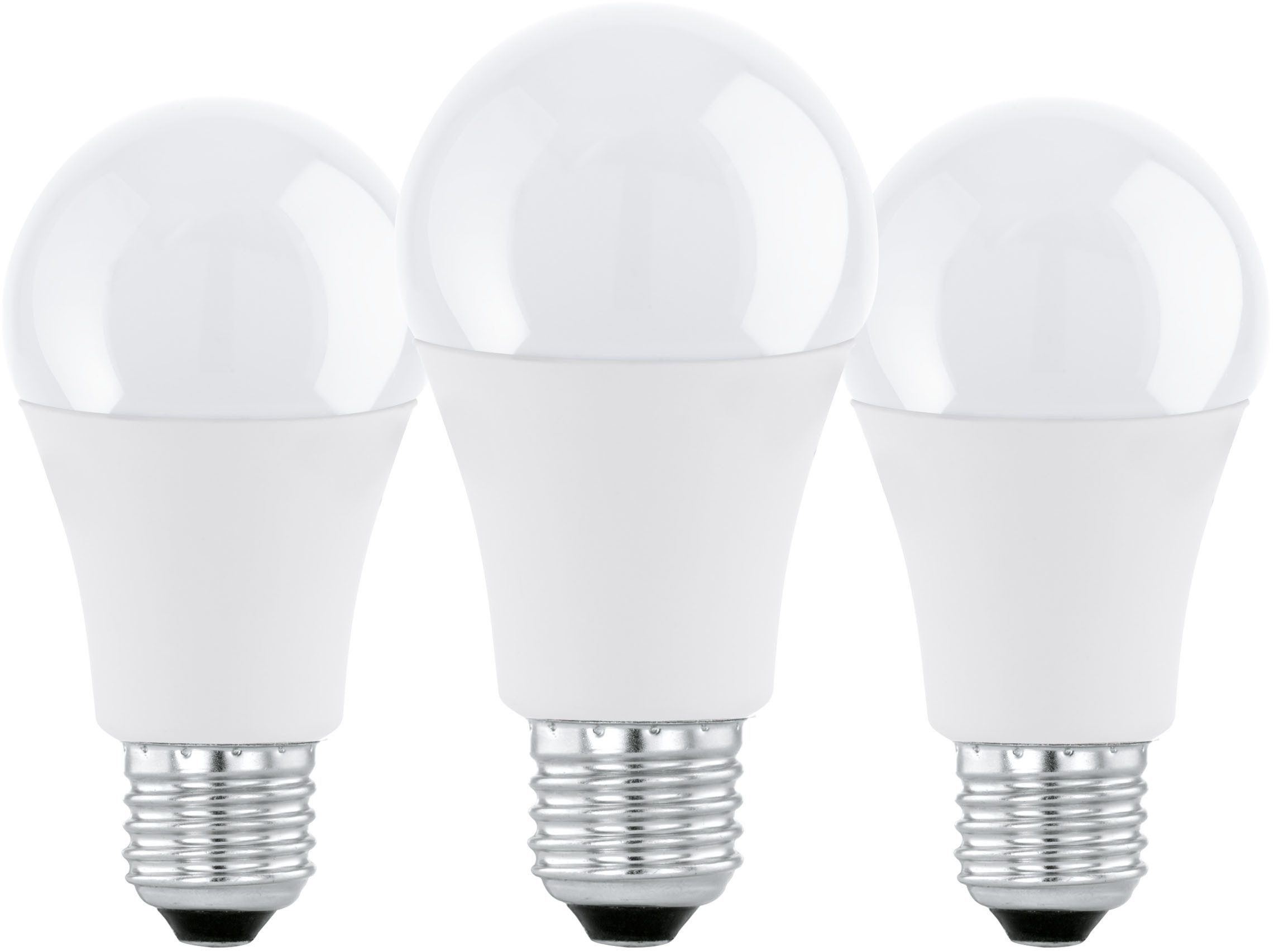 EGLO LED-Leuchtmittel LM_LED_E27 Leuchtmittel - E27 - 3X8W - IP20, E27, 1 St., Neutralweiß, Glühbirne, 3er Set, L10,7 x Ø6 cm