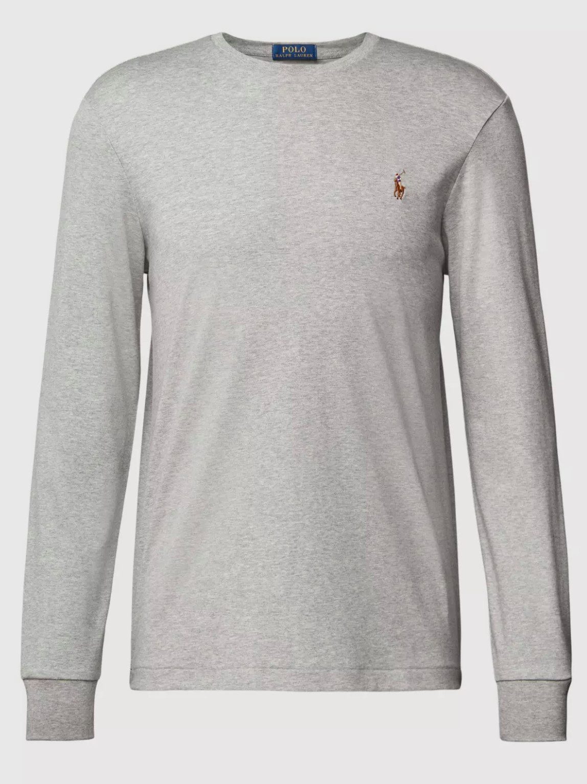 Polo Ralph Lauren Longsleeve Interlock Pony Langarm gerippter Rundhalsaussc günstig online kaufen
