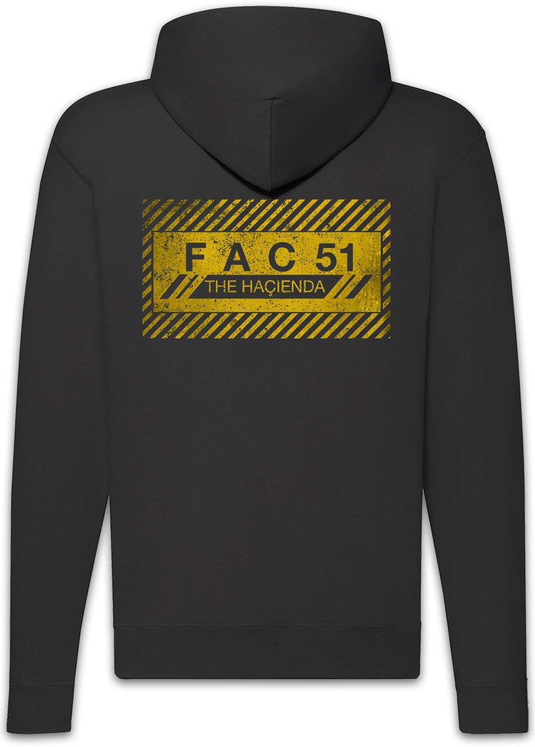 Urban Backwoods Sweatjacke Fac 51 The Hacienda I Zipper Hoodie Fac51 New Joy Order Division Club (1-tlg) Wave Techno Factory Records