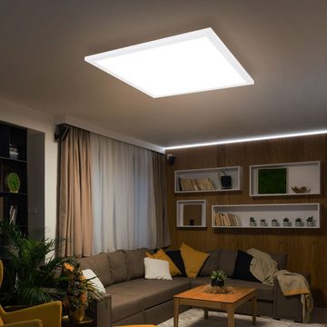 Globo LED Deckenleuchte, LED-Leuchtmittel fest verbaut, Warmweiß, Deckenpanel Deckenleuchte Aufbaupanel Deckenlampe Flurleuchte