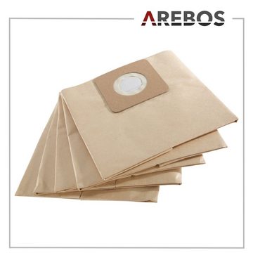 Arebos Staubsaugerbeutel 5x Spezialpapier, Geeignet für Industriestaubsauger 1800W, 2-lagig