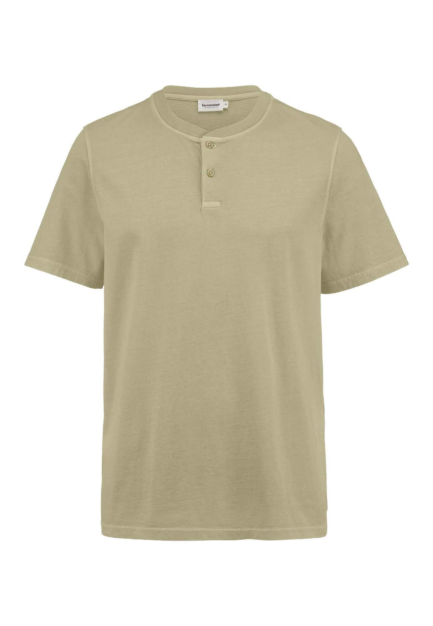 Hessnatur T-Shirt Heavy Jersey Henley Relaxed aus reiner (1-tlg)