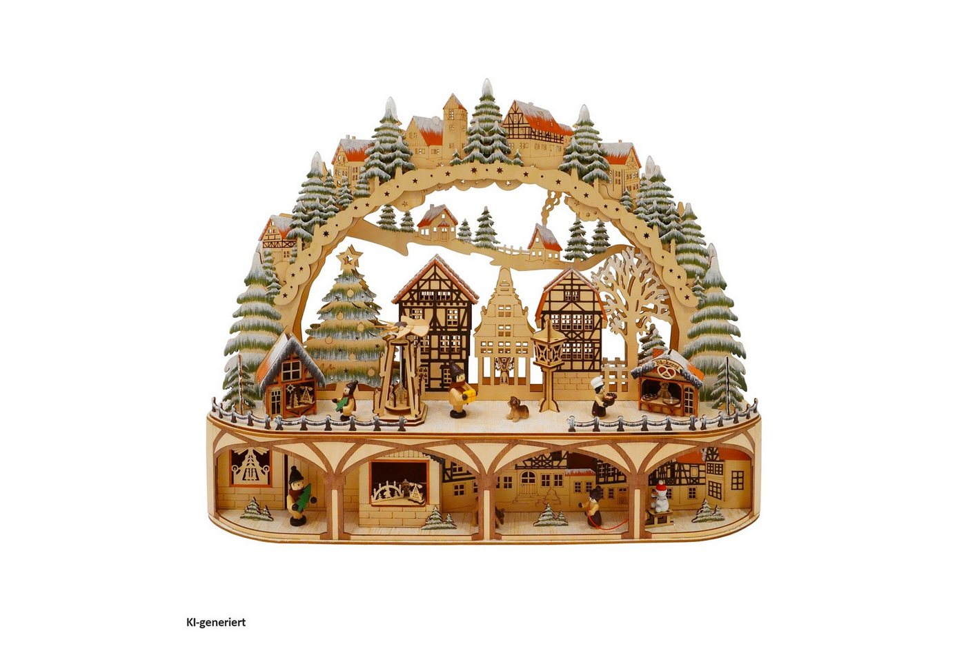 HTI-Living Schwibbogen Leuchtbogen LED Weihnachtsmarkt (1-tlg), Schwibbogen