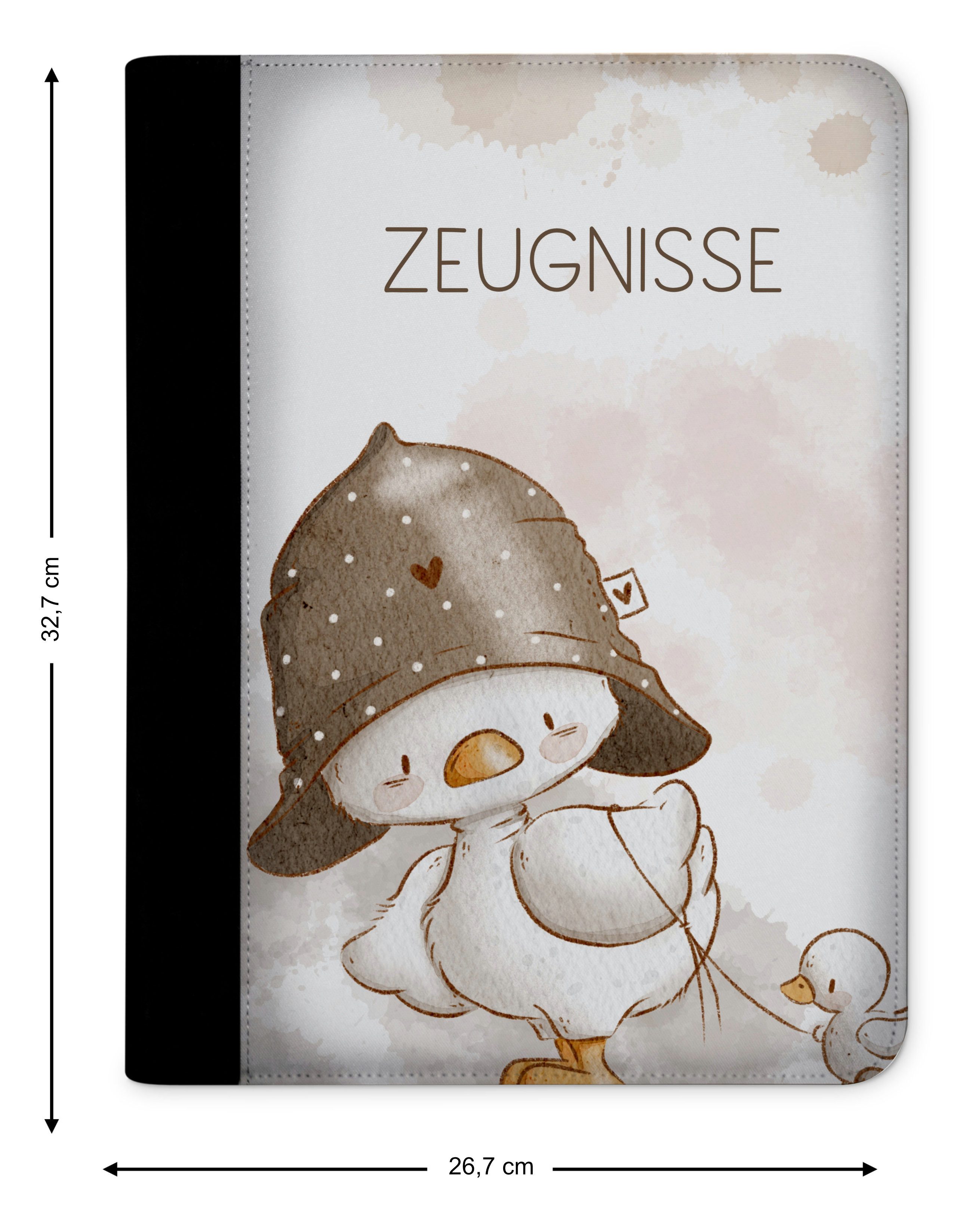 CreaDesign Schreibmappe Kinder Zeugnismappe, Dokumentenmappe, Ordner A4, Alle meine Ente (1-St)