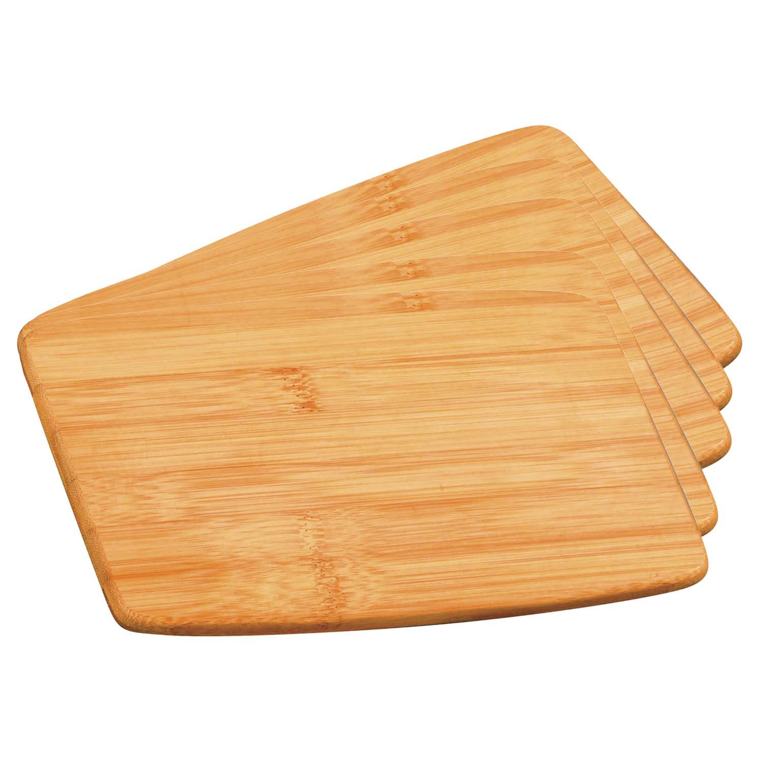 Kesper Frühstücksbrett 5 Stück Frühstücksbrettchen, Bambus - 23 x 15cm, Holz, (5-St), zum Brandmalen oder für eine Laser Gravur geeignet