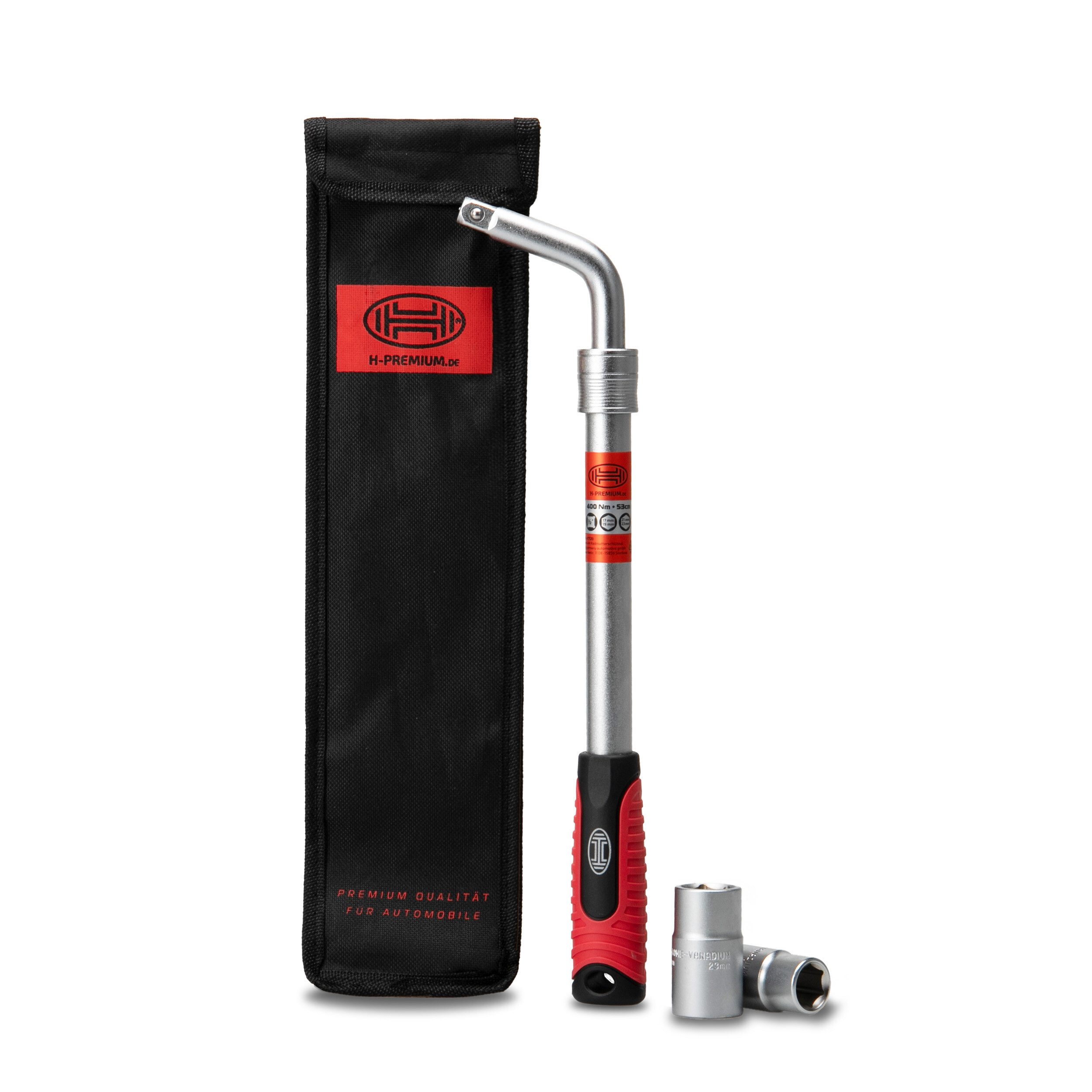 HEYNER Radmutternschlüssel Radmutterschlüssel Multi-Size mit Teleskop-Hebel & Tasche silber 53cm (1 St., mit Rastfunktion)