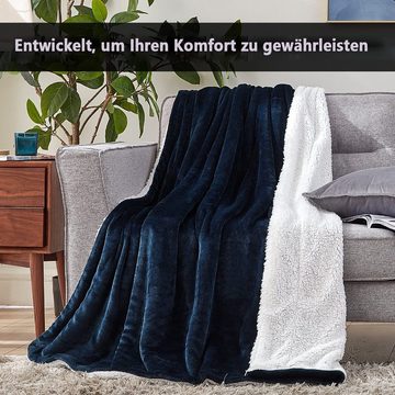 Wohndecke Kuscheldecke Flauschig 130*160CM,Dicke Warme Sofadecke Wohndecke, Caterize