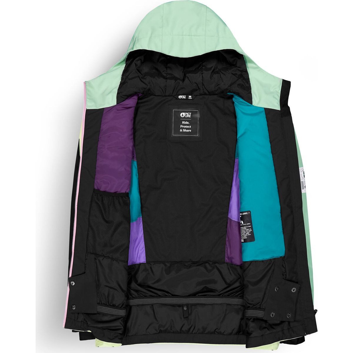 Picture Skijacke Citrik W Patchwork Jacket Ideal für Freestyle-Abenteuer im Snowpark mit wasserabweisendem