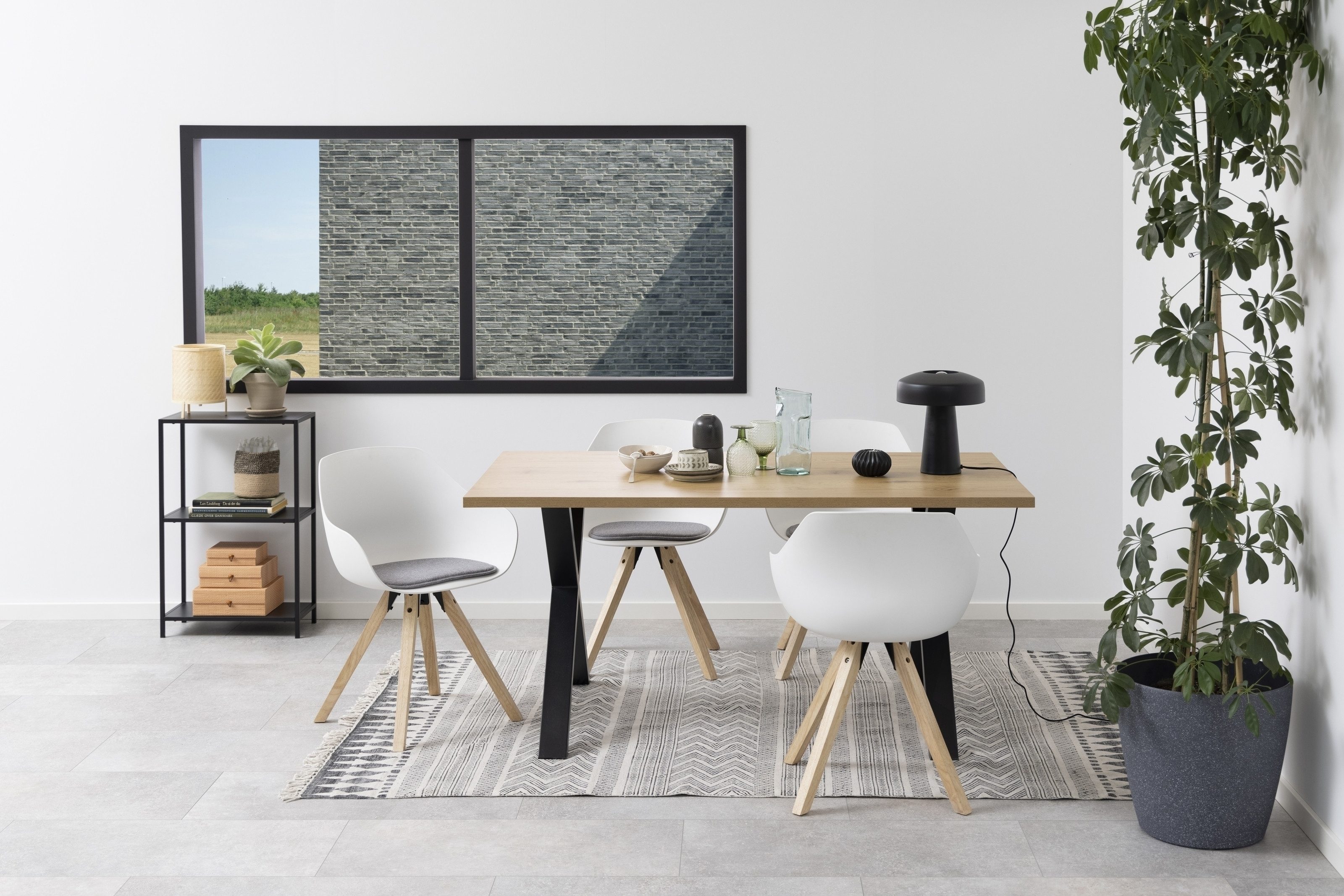 freiraum Schalenstuhl Tina, (2er-Set) in Grau - 56,5x80,5x53 (BxHxT)