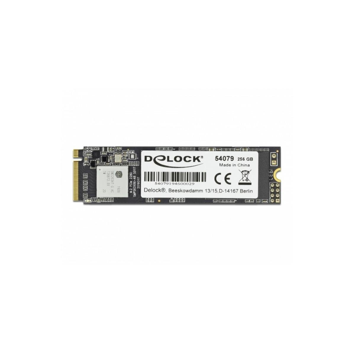 Delock 54079 - 256GB SSD, 3.3 Zoll, PCI Express interne HDD-Festplatte