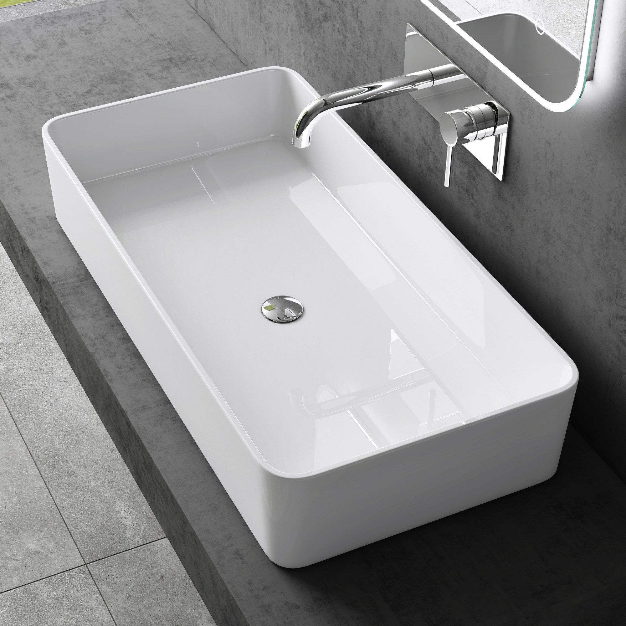 doporro Waschbecken Design Mineralguss Aufsatzwaschbecken Gussmarmor günstig online kaufen
