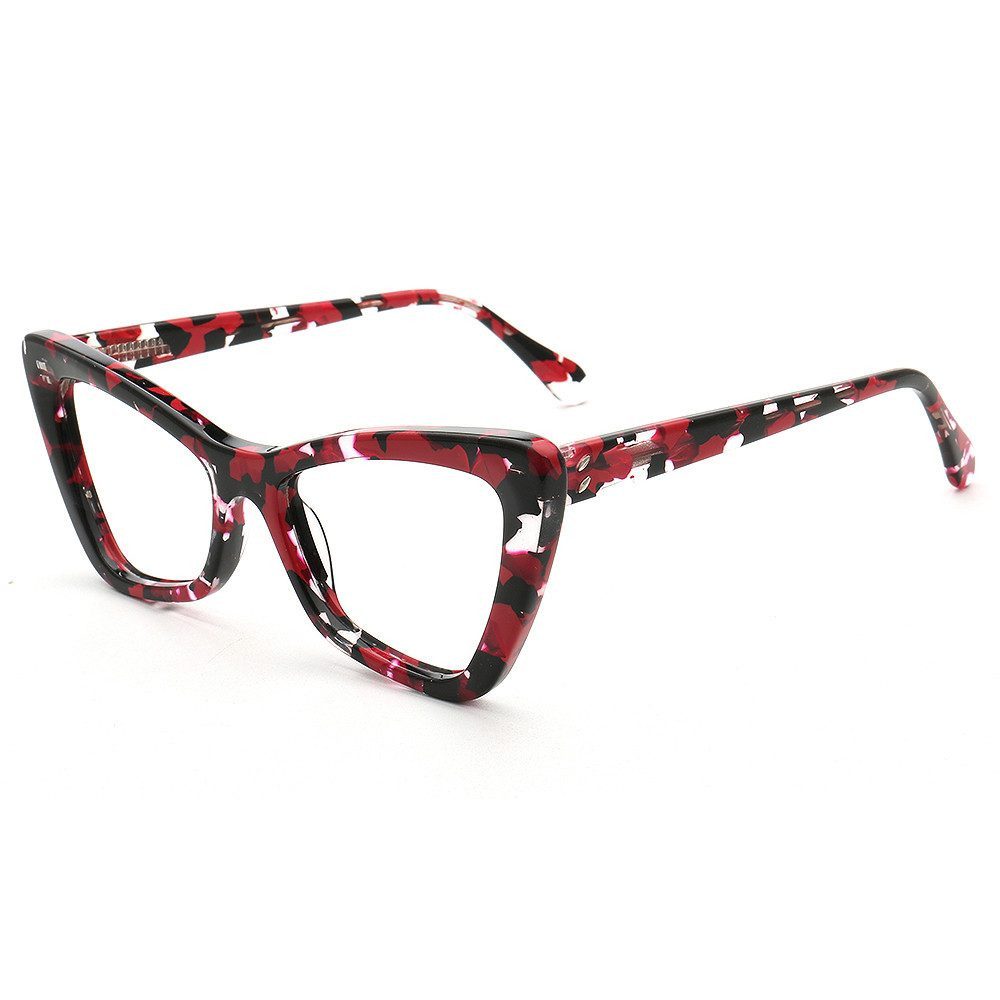 PACIEA Brillengestell Damen Herren Cat Eye Klassisch Vollrand Mode