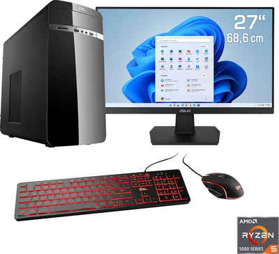 CSL Sprint V28518 Gaming-PC-Komplettsystem (27", AMD Ryzen 5 5600G, AMD Radeon Graphics, 16 GB RAM, 1000 GB SSD)