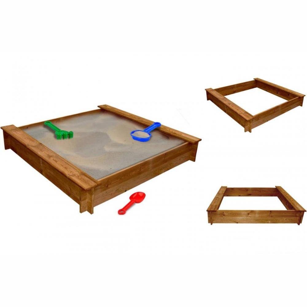 vidaXL Sandkasten Sandkasten Sandkiste mit Sitzfläche Holz Quadratisch