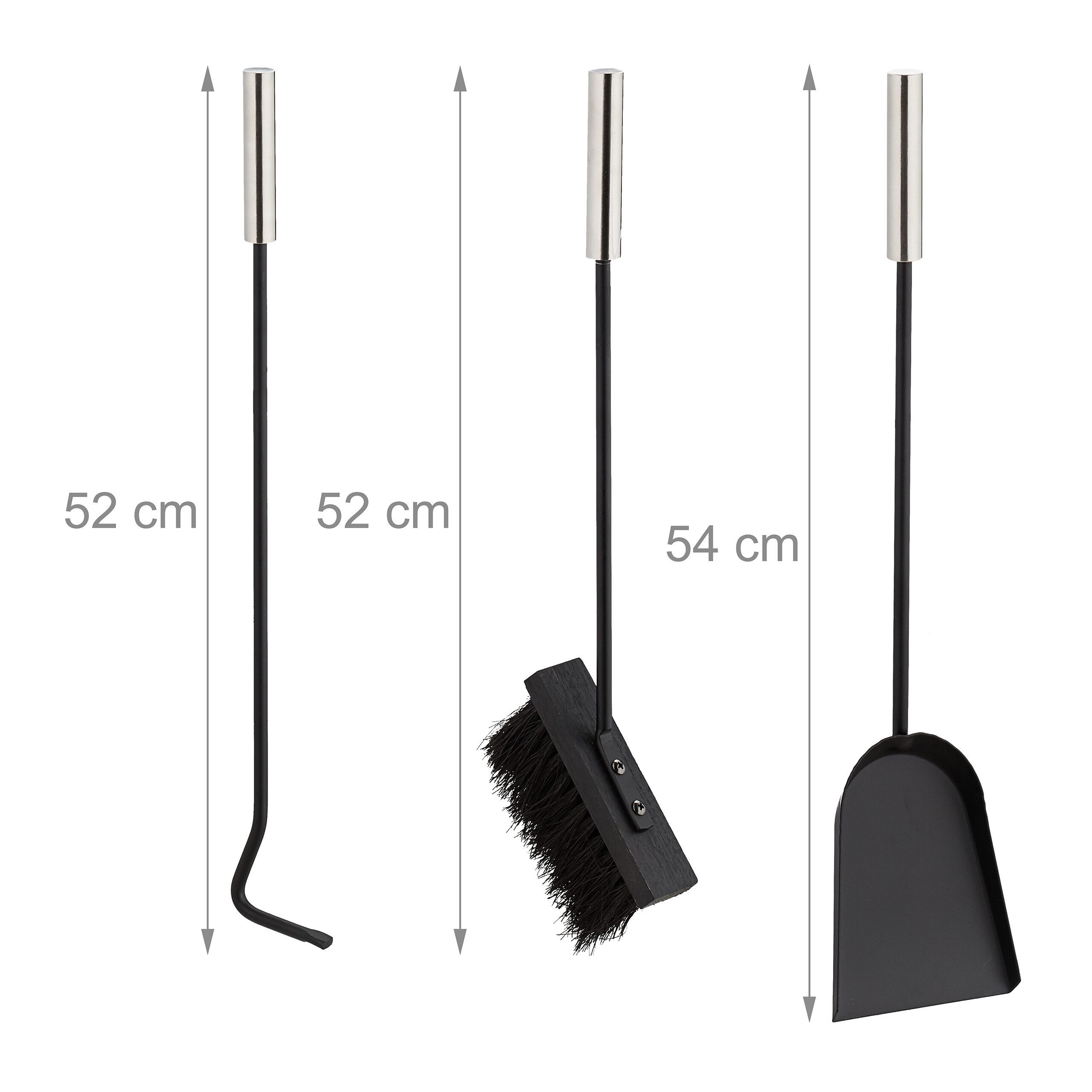 relaxdays Kamingarnitur 4-teiliges Kaminbesteck, (4-St)