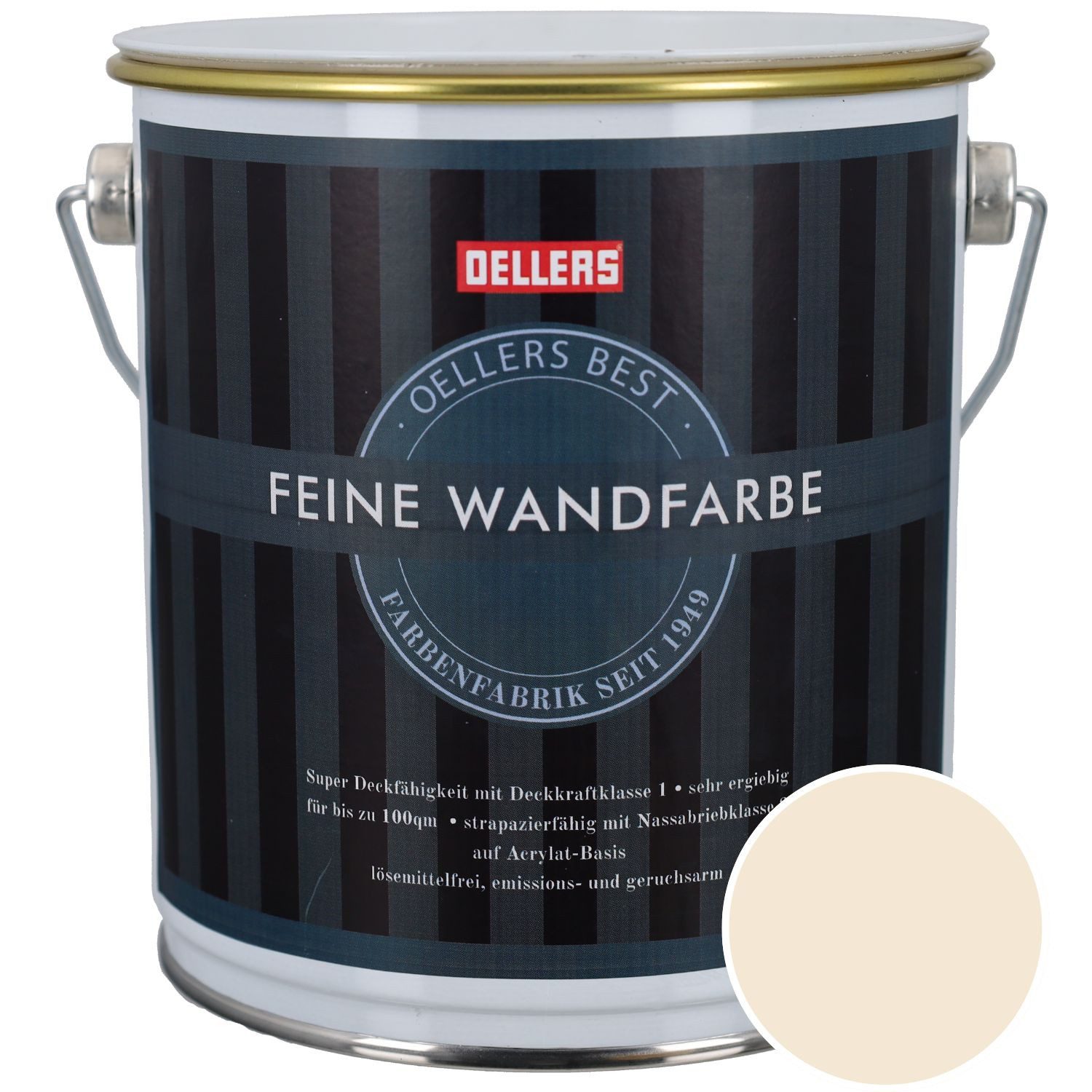 OELLERS Wandfarbe Premium, Feine Wandfarbe, 2,5 Liter Matt