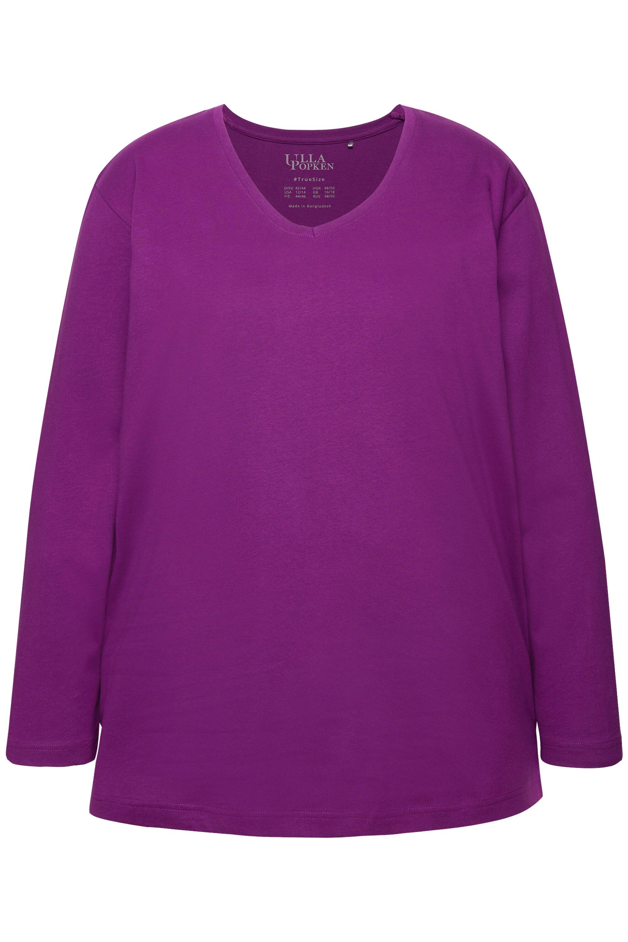 Ulla Popken T-Shirt Shirt V-Ausschnitt Relaxed günstig online kaufen