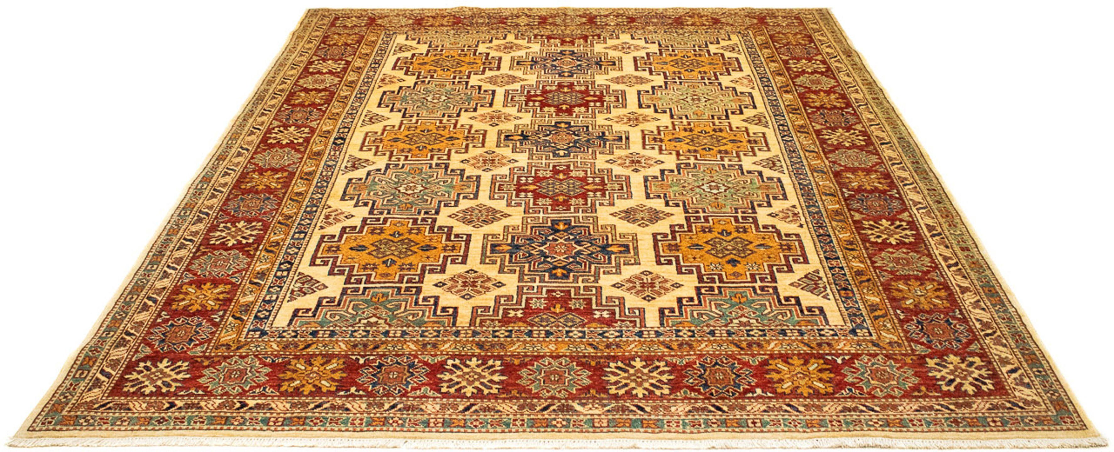 Orientteppich Ziegler - Kazak - 246 x 205 cm - beige, morgenland, rechteckig, Höhe: 6 mm, Wohnzimmer, Handgeknüpft, Einzelstück mit Zertifikat
